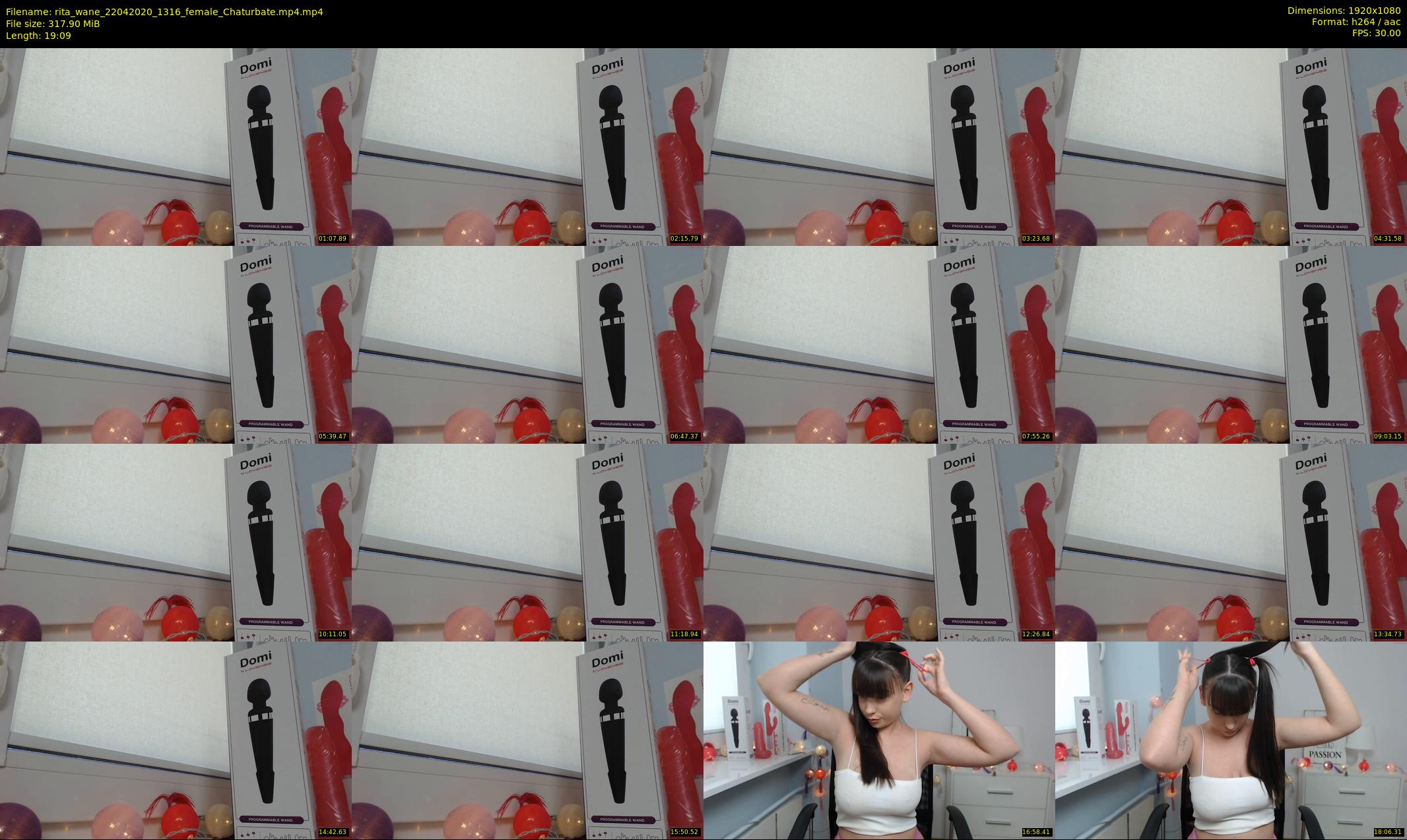 rita_wane — 20 minute Chaturbate female cam show recording, 1080p, Apr 22, 2020