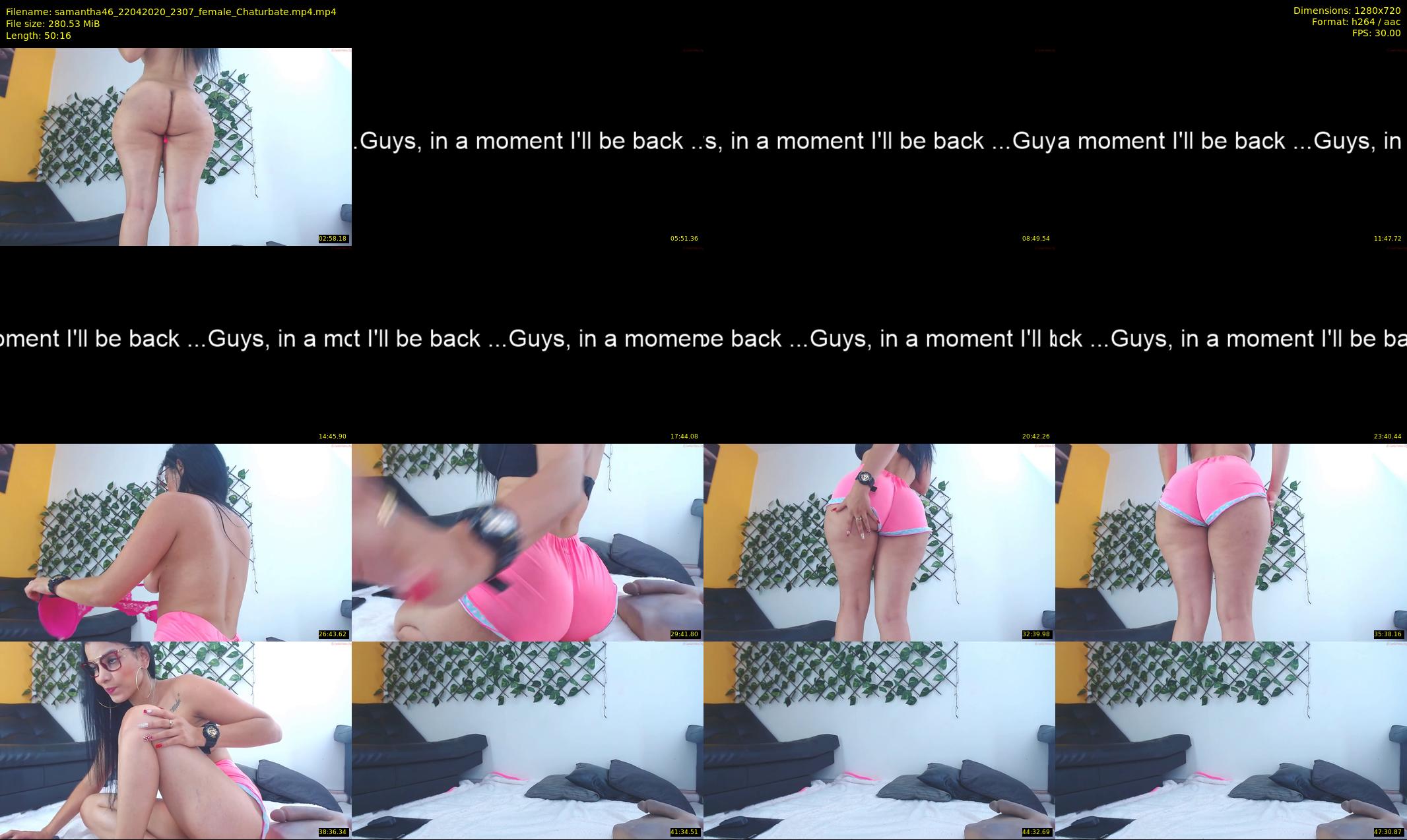 samantha46 — 51 minute Chaturbate female cam show recording, 720p, Apr 22, 2020