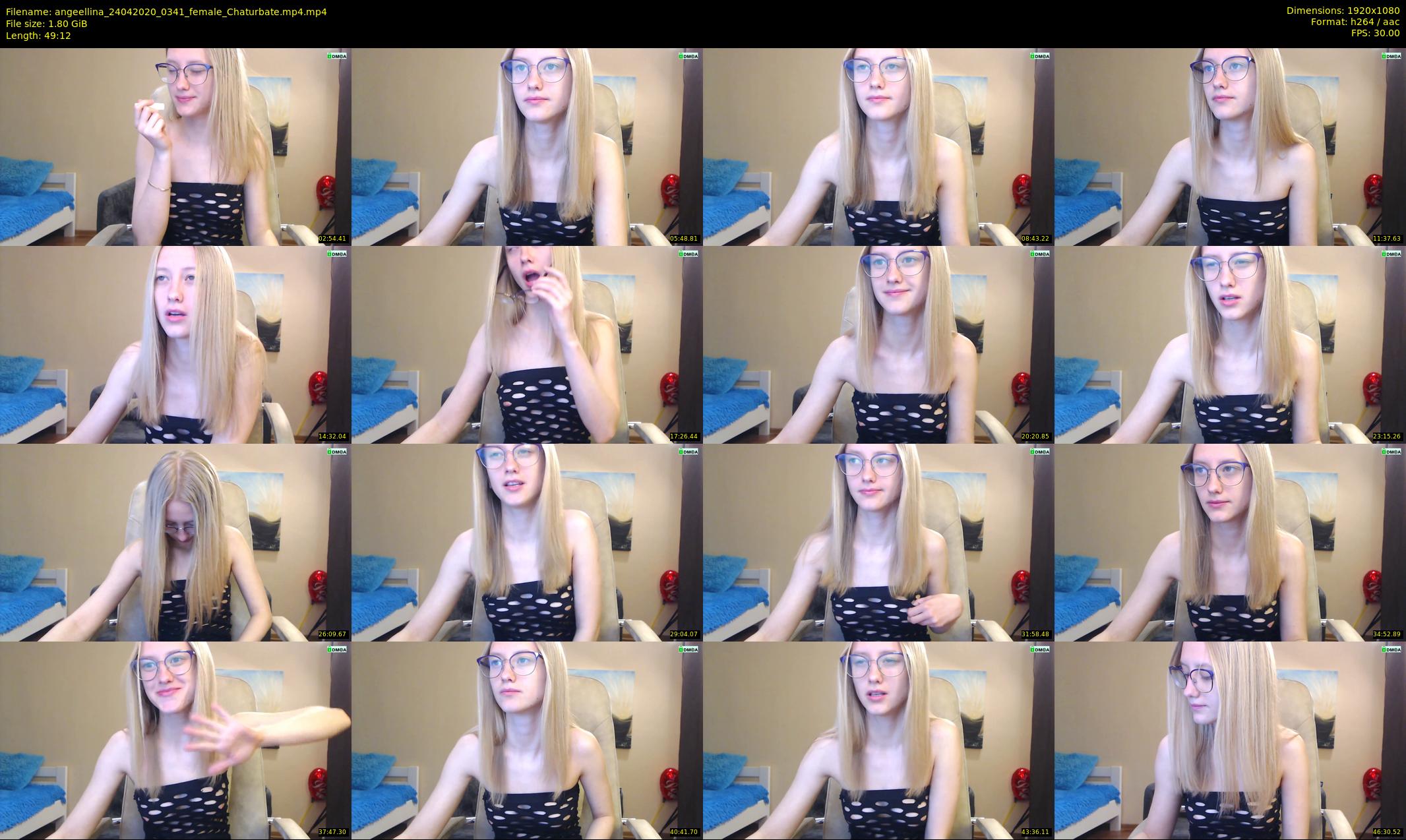 angeellina — 50 minute Chaturbate female cam show recording, 1080p, Apr 24, 2020