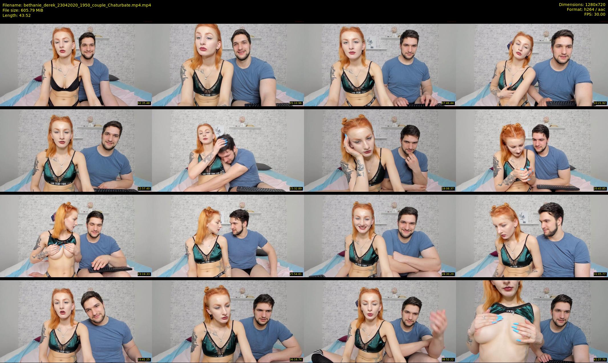 bethanie_derek — 44 minute Chaturbate couple cam show recording, 720p, Apr 23, 2020