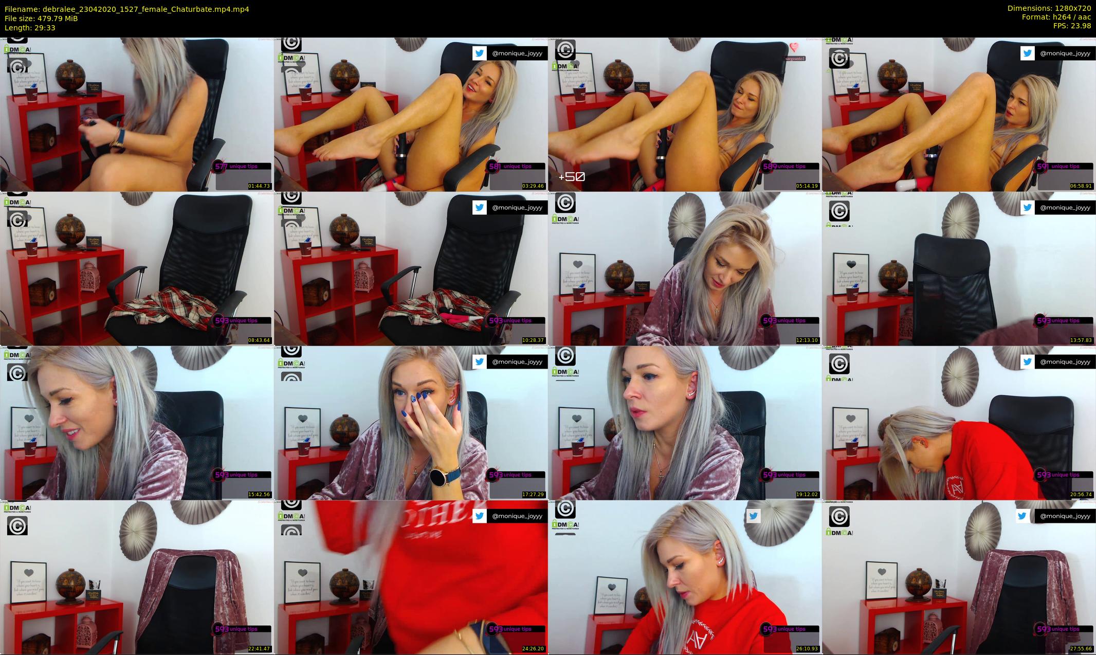 debralee — 30 minute Chaturbate female cam show recording, 720p, Apr 23, 2020