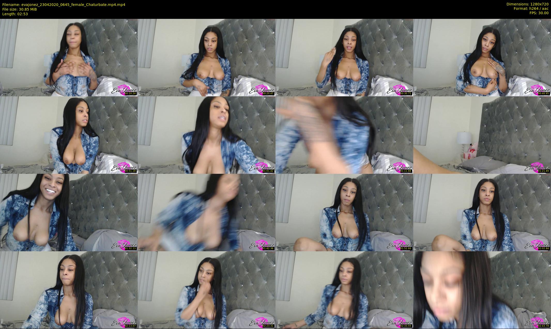 evajonez — 3 minute Chaturbate female cam show recording, 720p, Apr 23, 2020