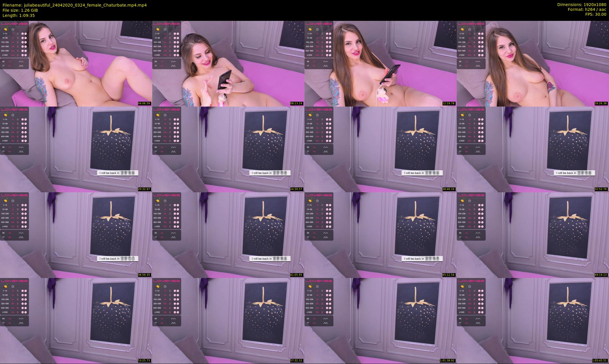 juliabeautiful — 70 minute Chaturbate female cam show recording, 1080p, Apr 24, 2020