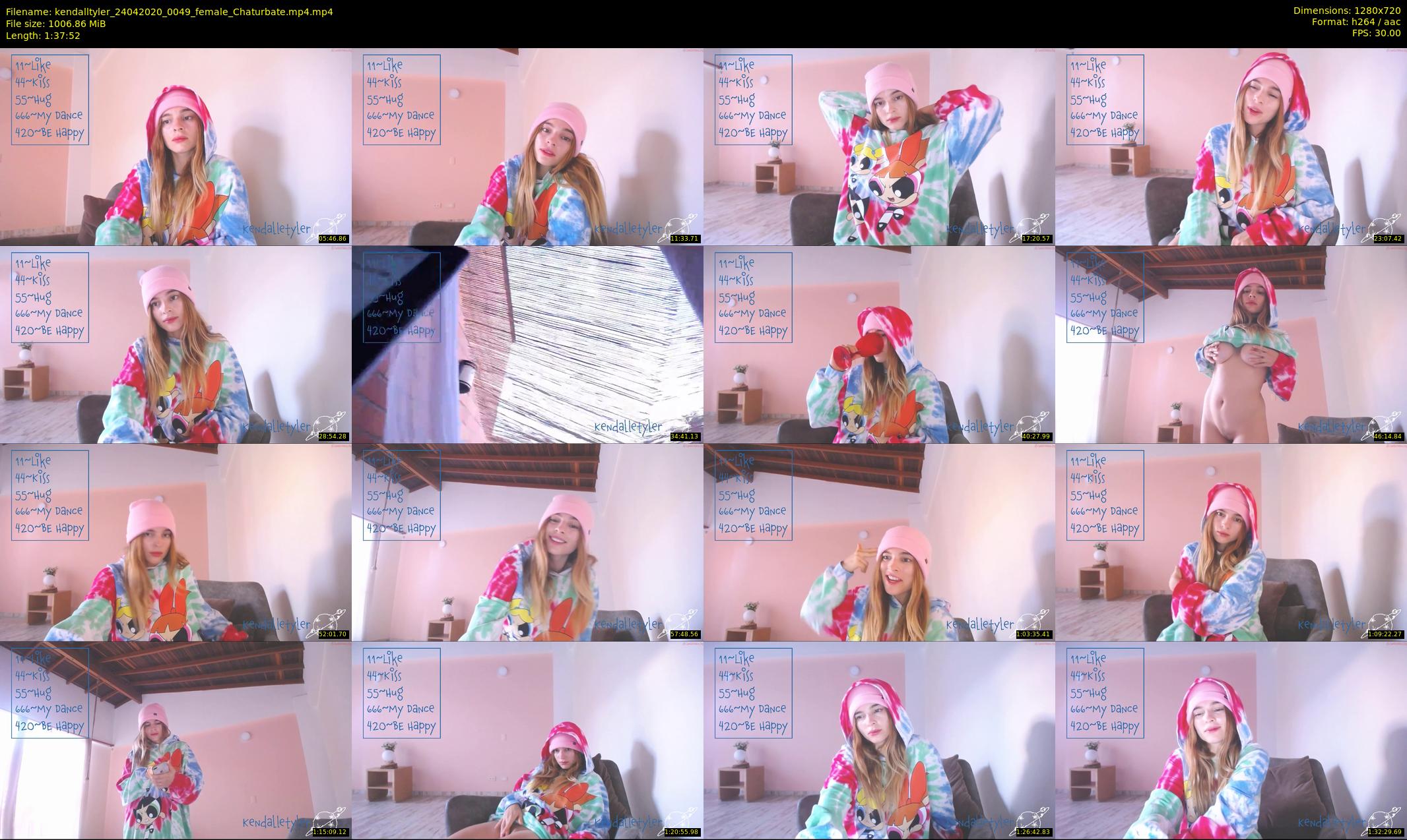 kendalltyler — 98 minute Chaturbate female cam show recording, 720p, Apr 24, 2020