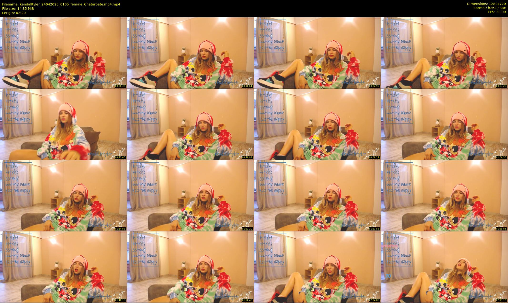 kendalltyler — 3 minute Chaturbate female cam show recording, 720p, Apr 24, 2020