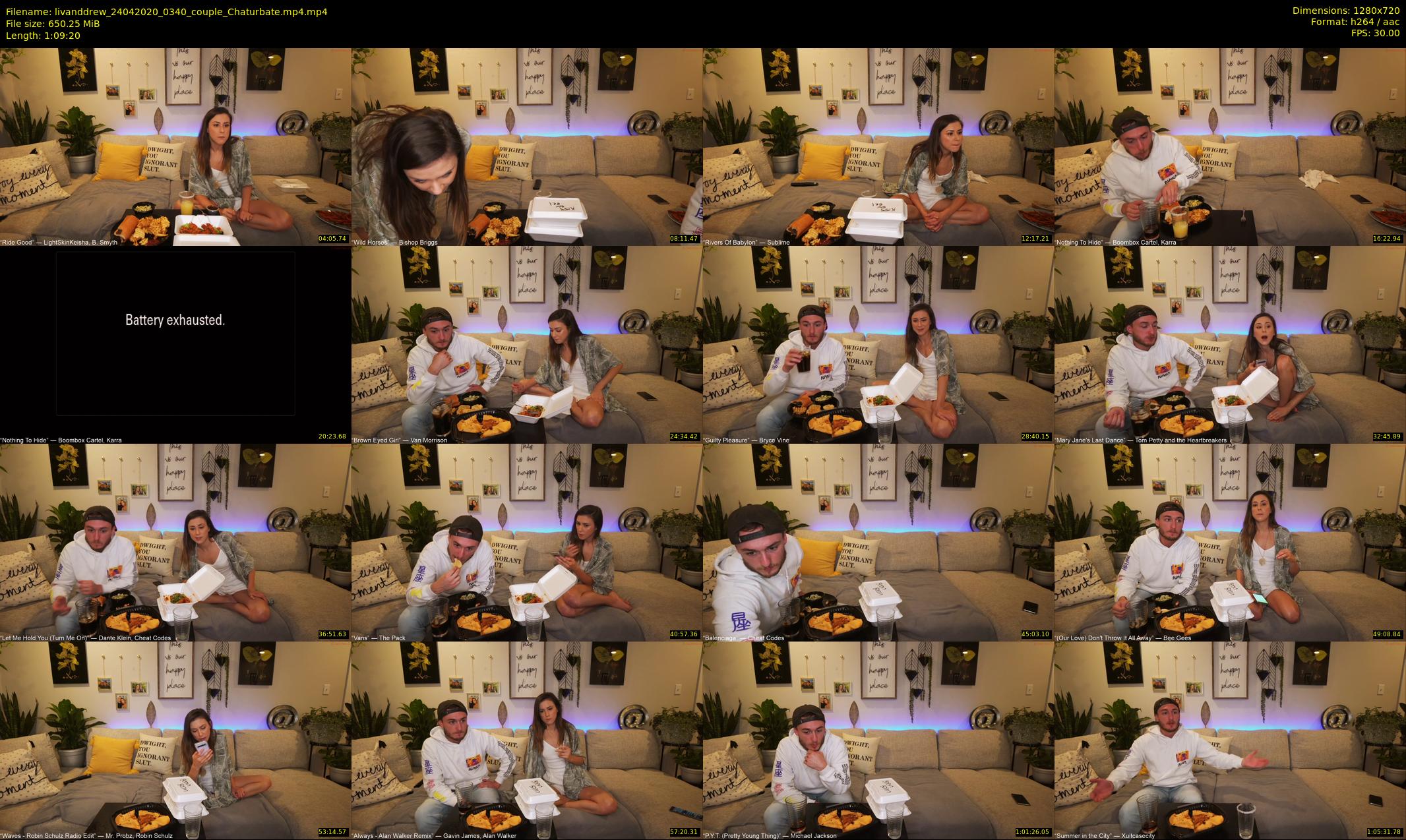 livanddrew — 70 minute Chaturbate couple cam show recording, 720p, Apr 24, 2020