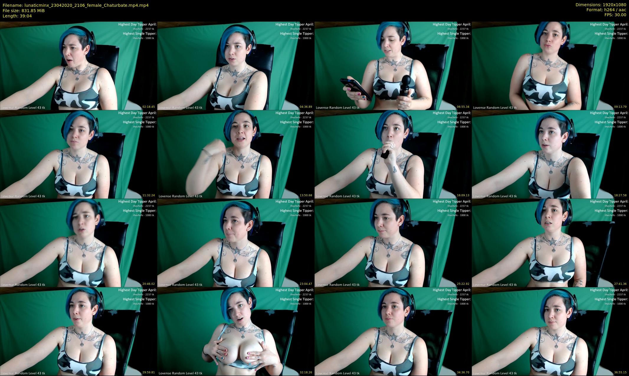 lunaticminx — 40 minute Chaturbate female cam show recording, 1080p, Apr 23, 2020