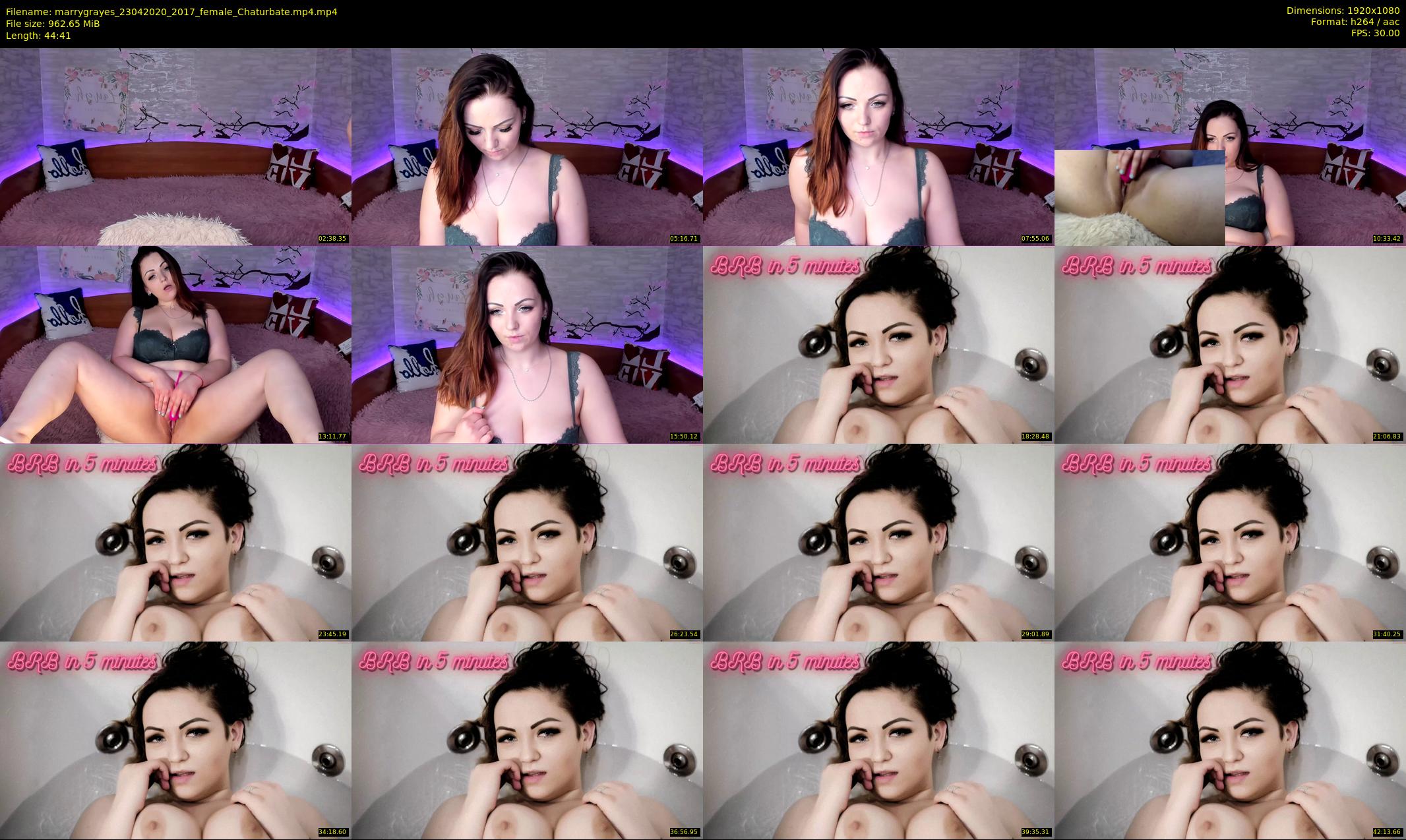 marrygrayes — 45 minute Chaturbate female cam show recording, 1080p, Apr 23, 2020