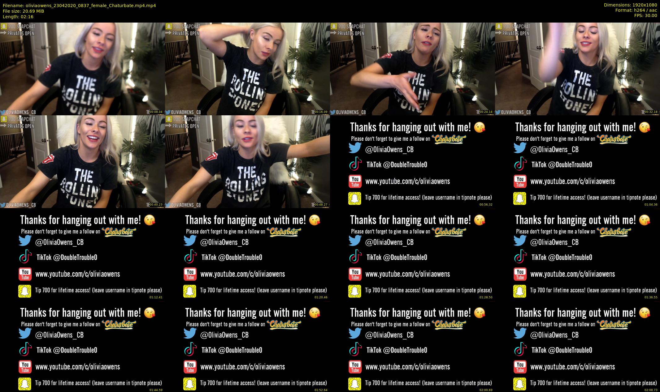 oliviaowens — 3 minute Chaturbate female cam show recording, 1080p, Apr 23, 2020