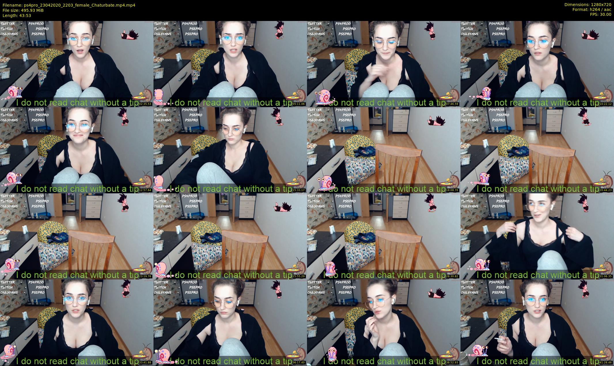 ps4pro — 44 minute Chaturbate female cam show recording, 720p, Apr 23, 2020