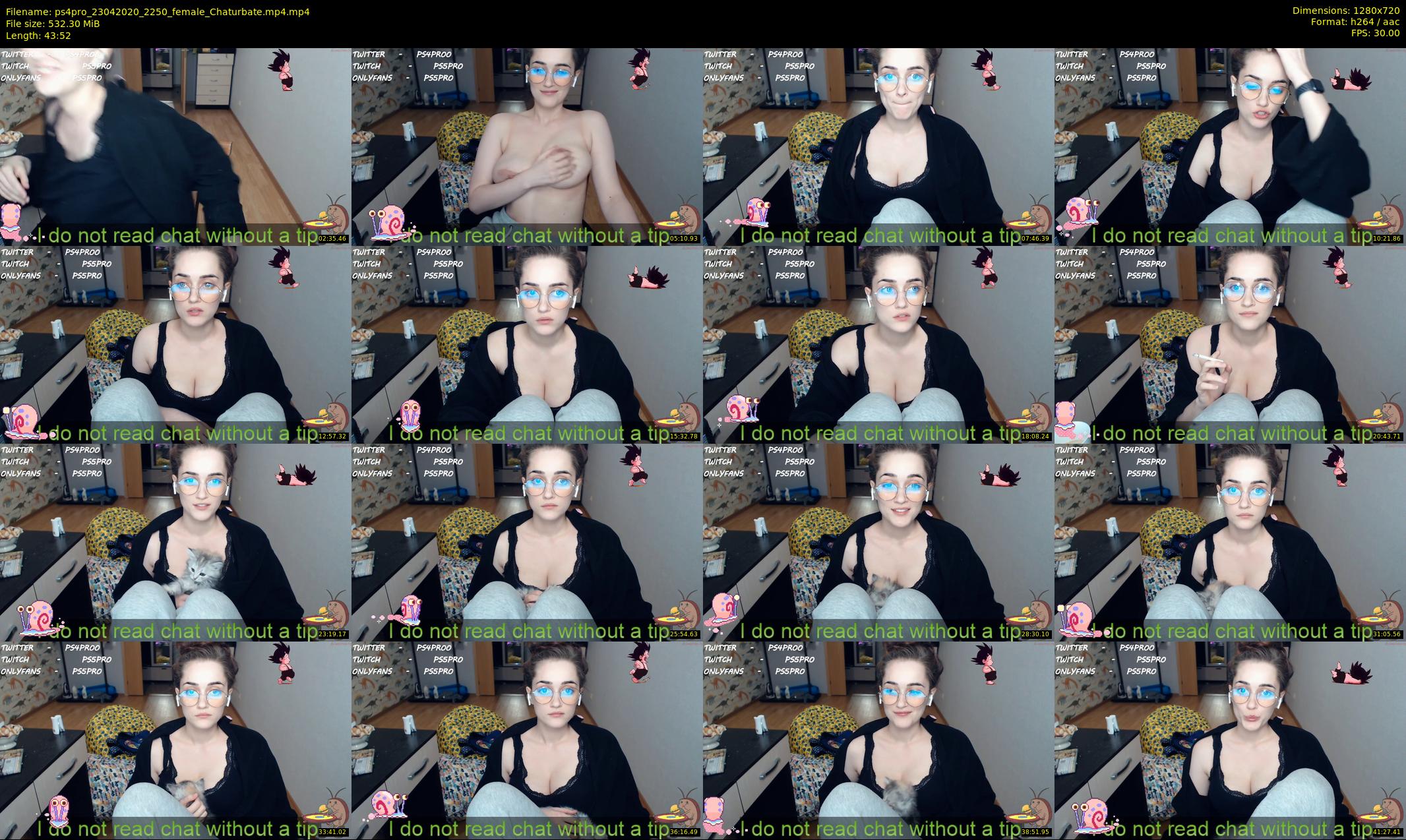 ps4pro — 44 minute Chaturbate female cam show recording, 720p, Apr 23, 2020