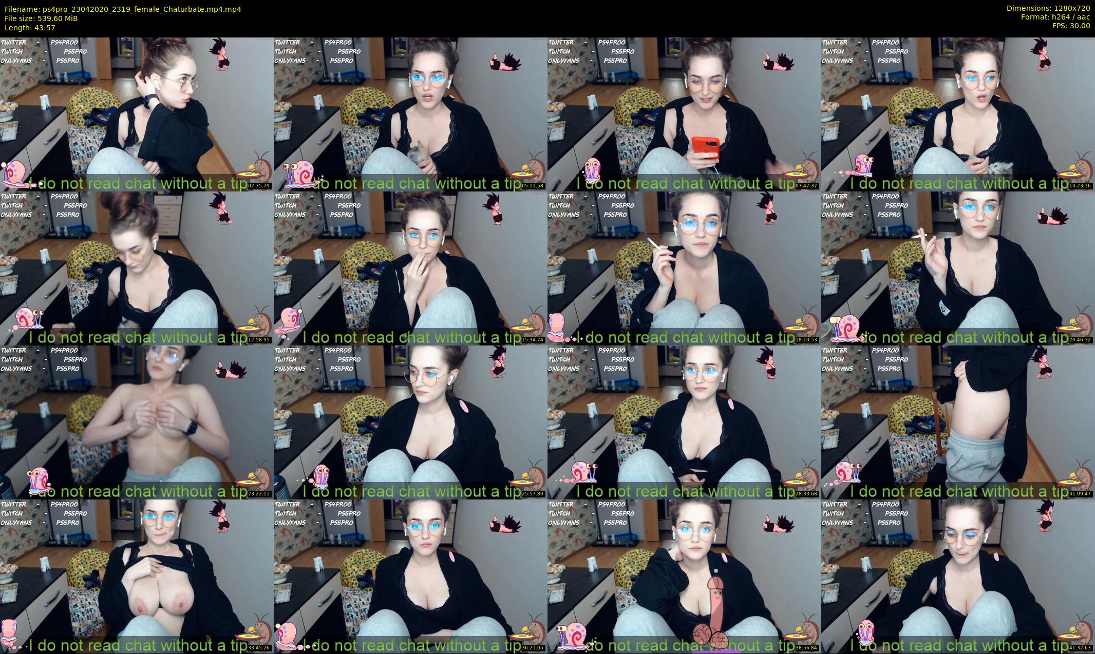 ps4pro — 44 minute Chaturbate female cam show recording, 720p, Apr 23, 2020