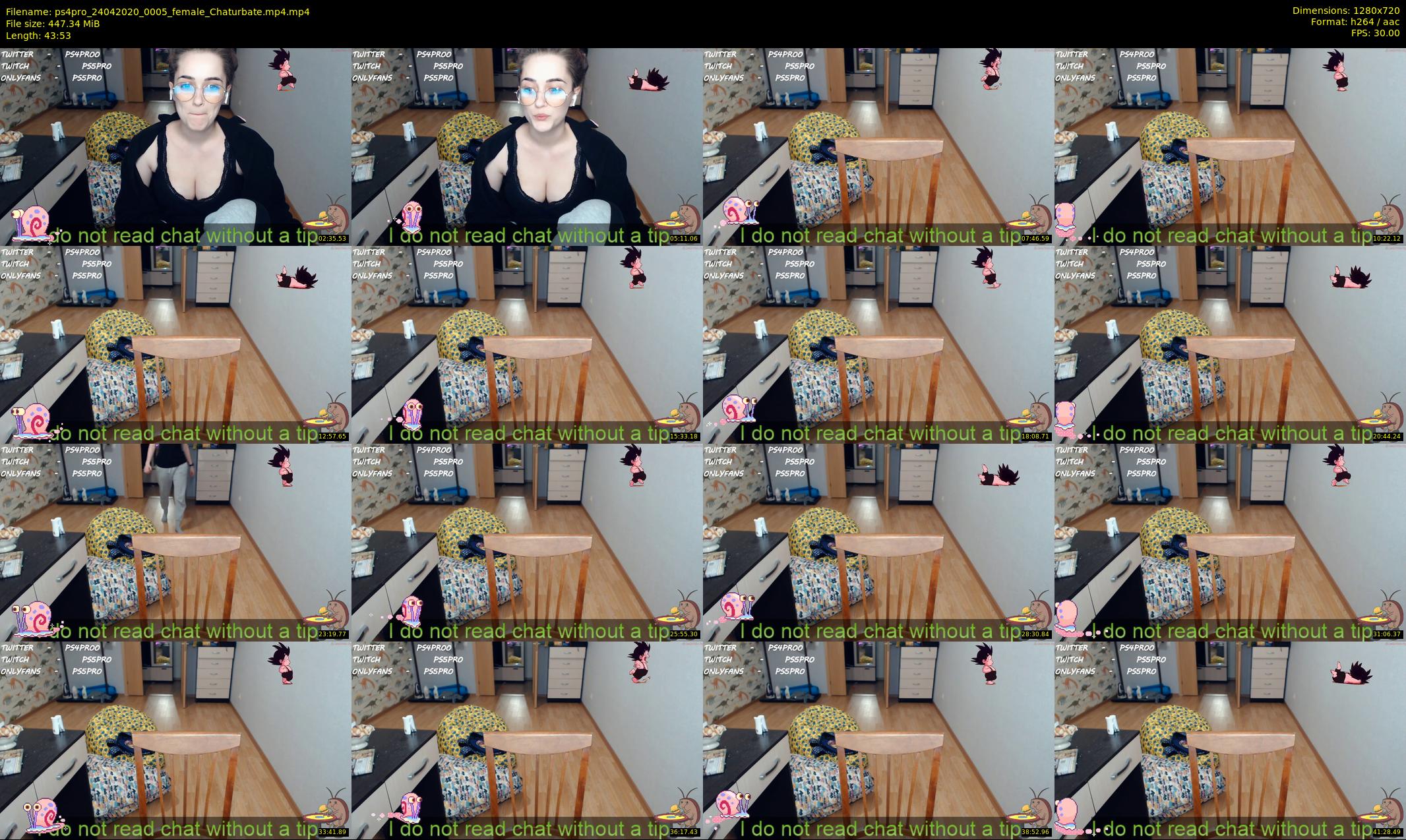 ps4pro — 44 minute Chaturbate female cam show recording, 720p, Apr 24, 2020