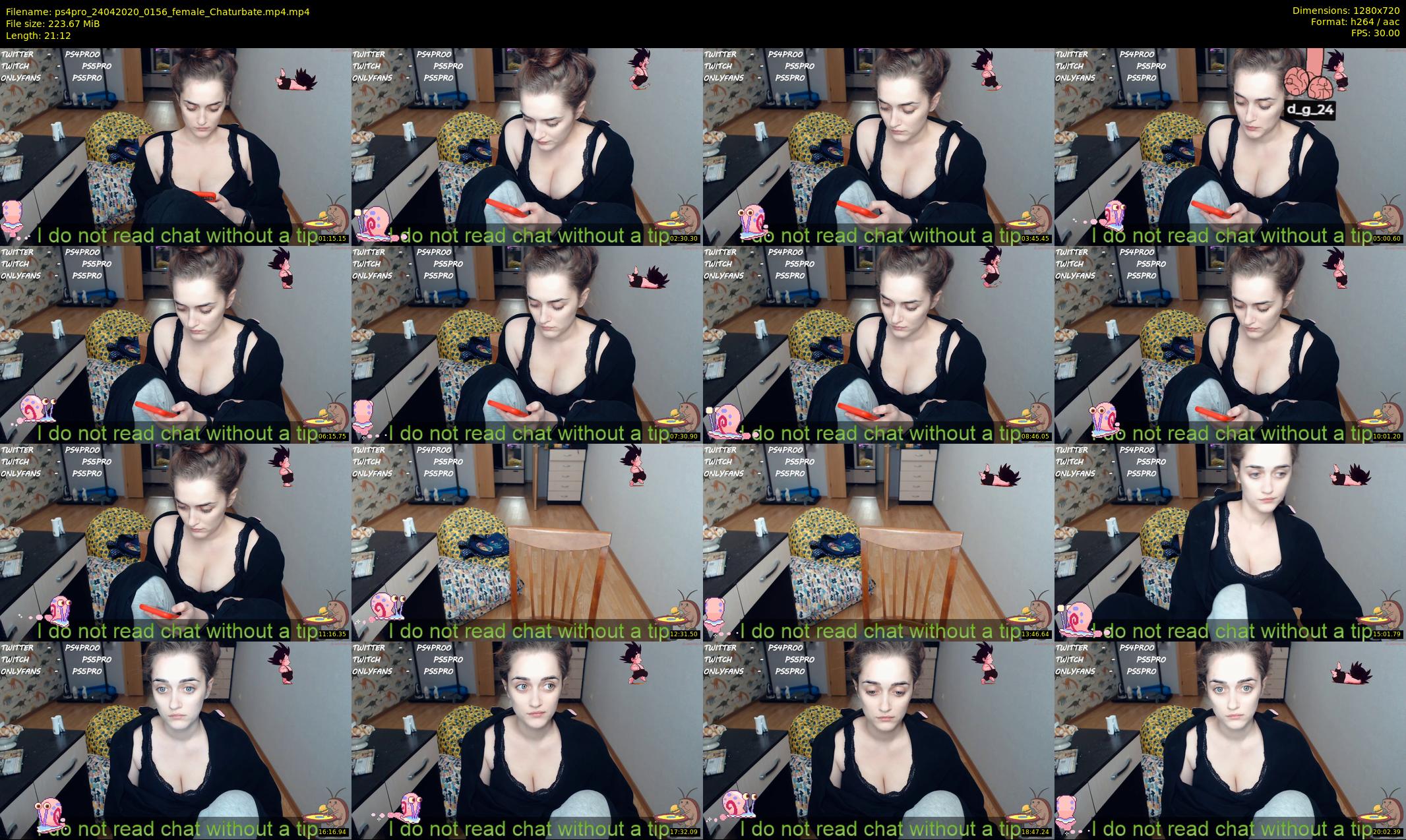 ps4pro — 22 minute Chaturbate female cam show recording, 720p, Apr 24, 2020