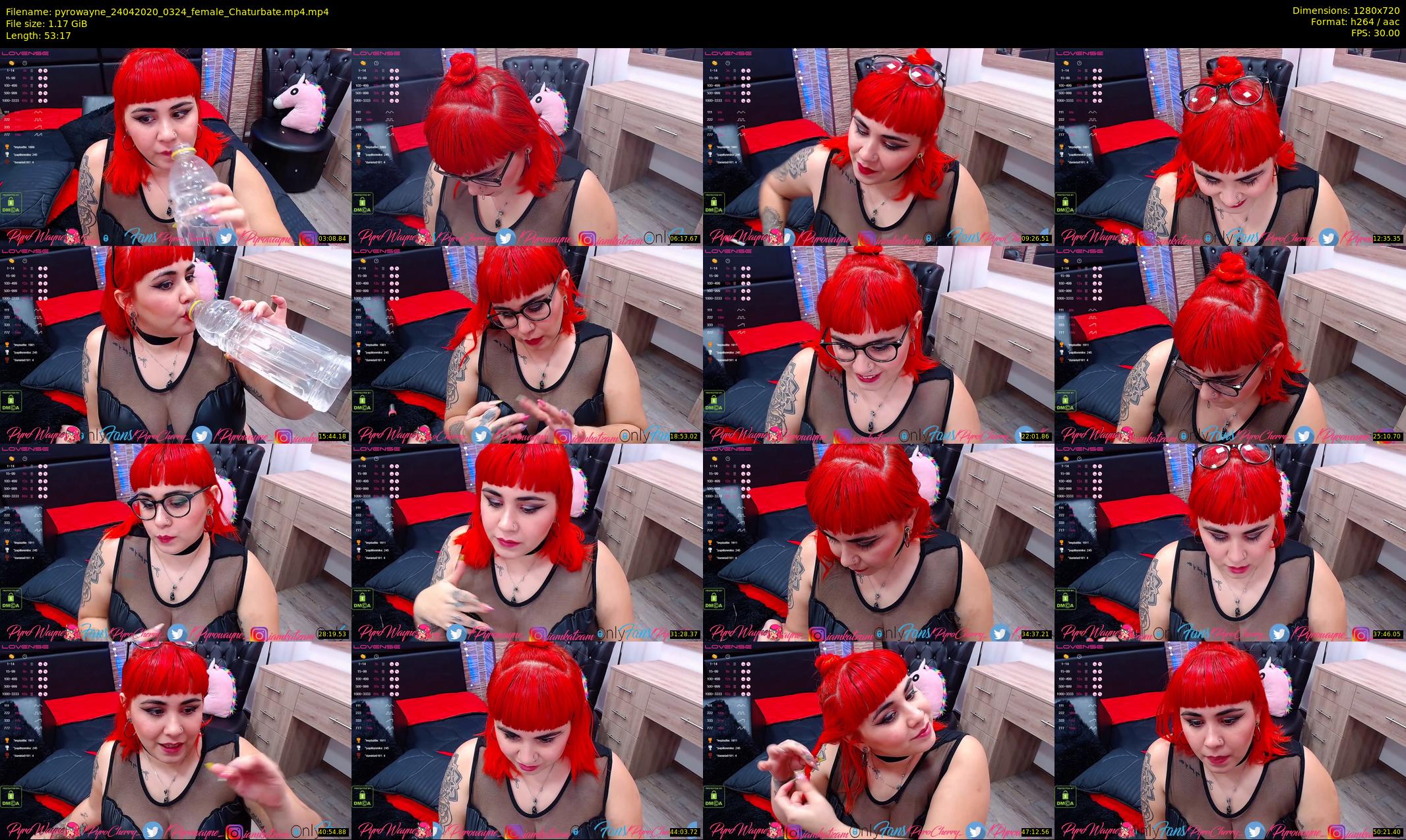 pyrowayne — 54 minute Chaturbate female cam show recording, 720p, Apr 24, 2020