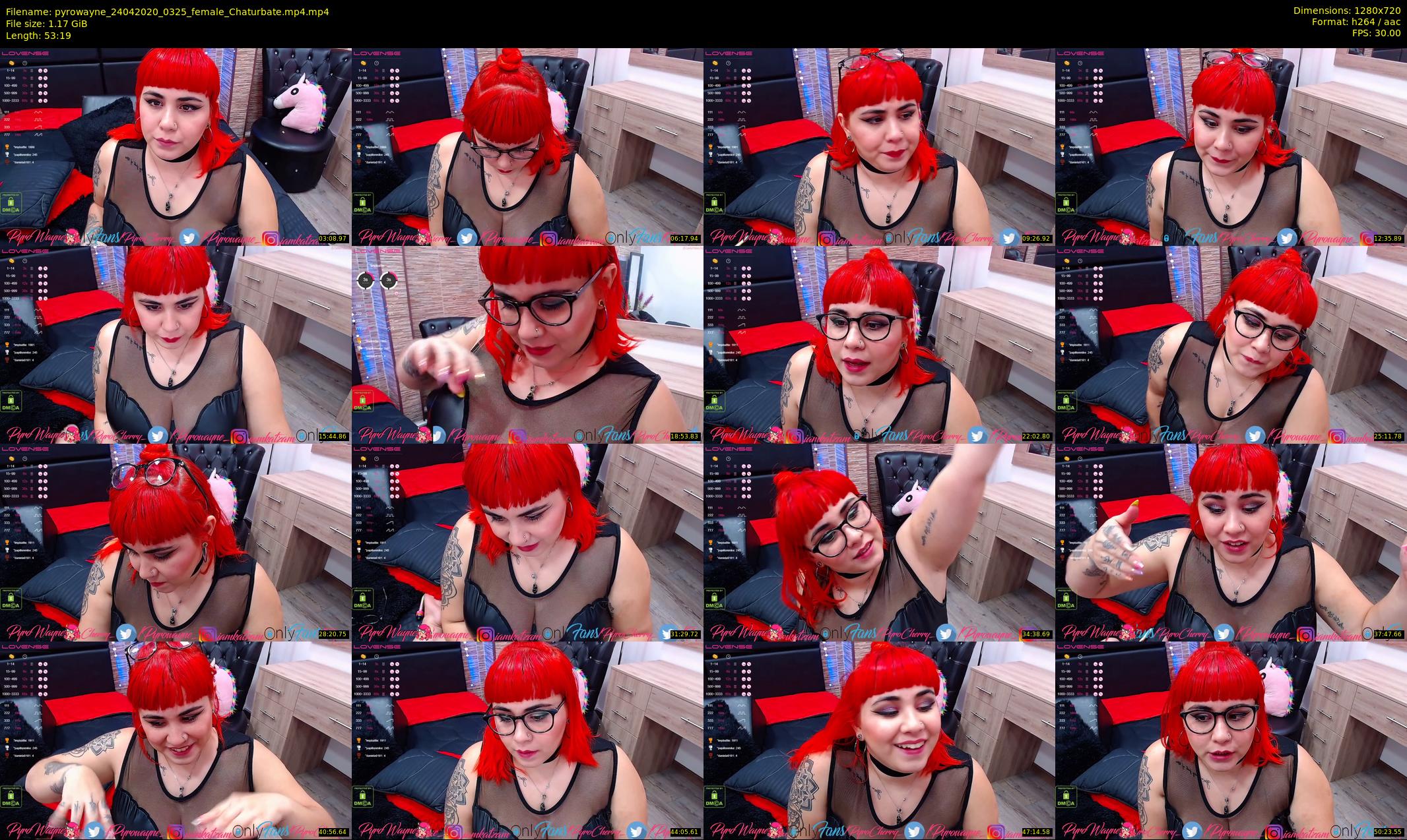 pyrowayne — 54 minute Chaturbate female cam show recording, 720p, Apr 24, 2020
