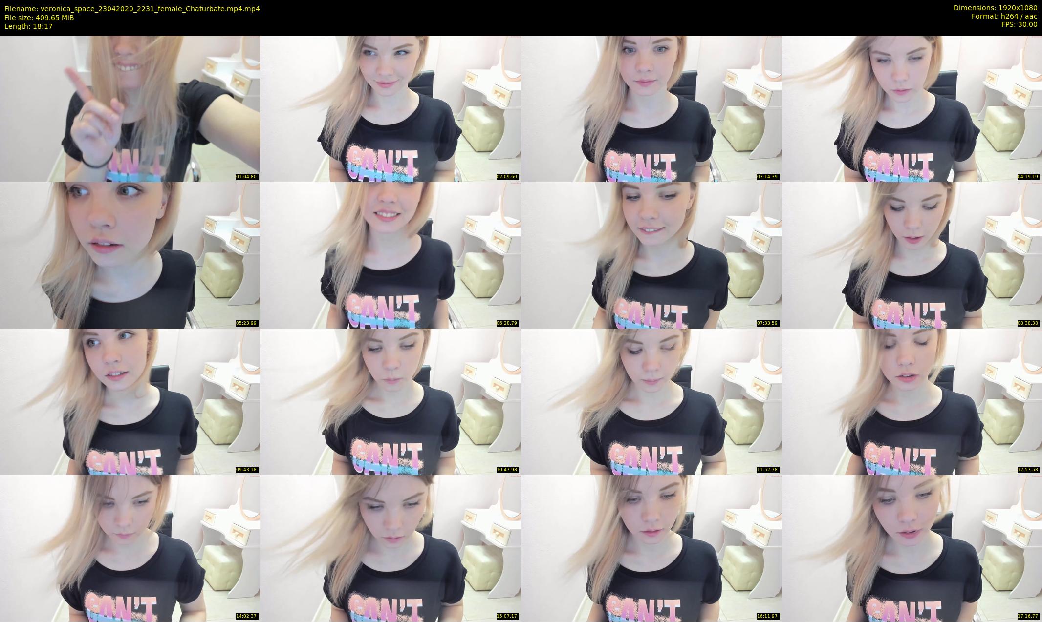 veronica_space — 19 minute Chaturbate female cam show recording, 1080p, Apr 23, 2020