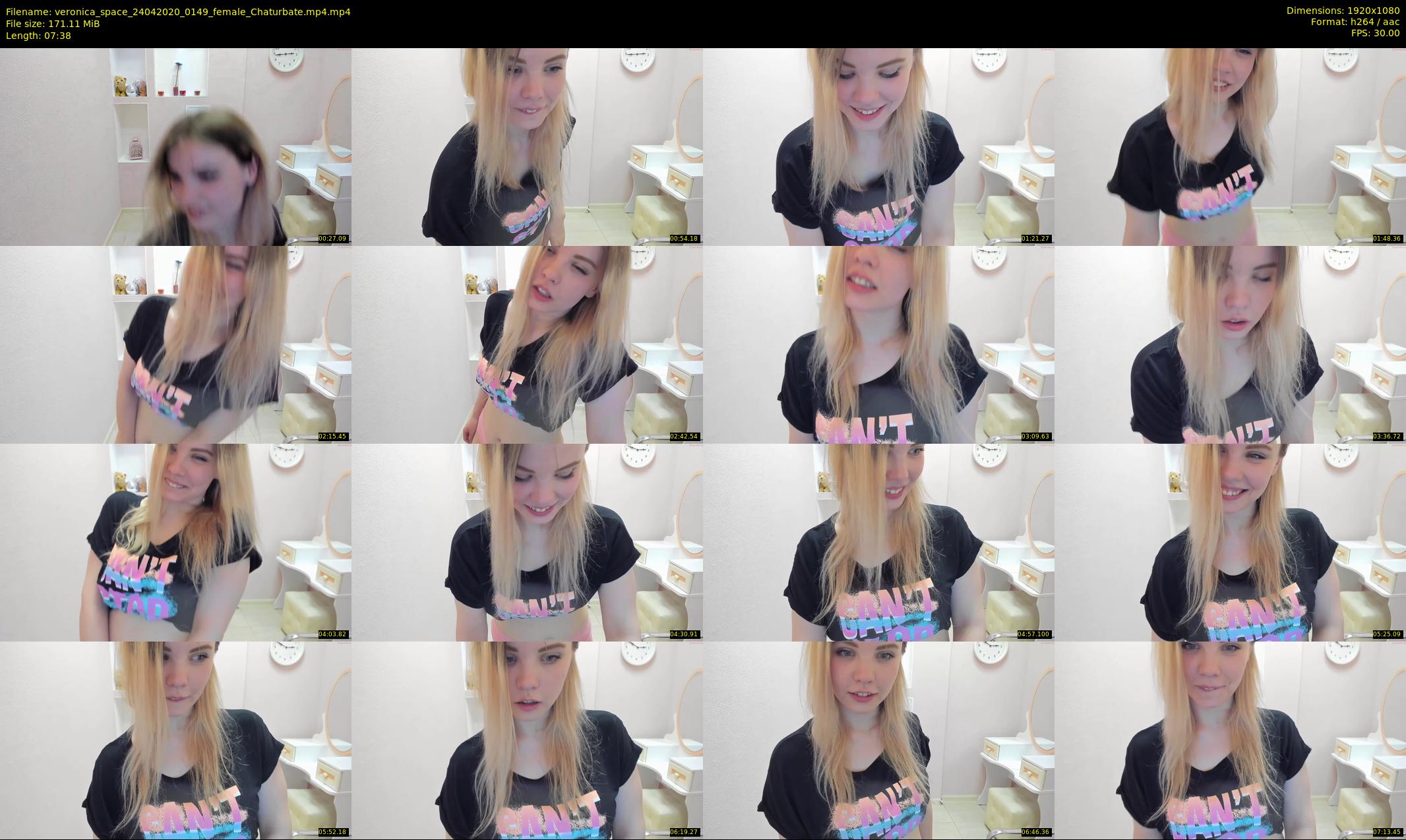 veronica_space — 8 minute Chaturbate female cam show recording, 1080p, Apr 24, 2020