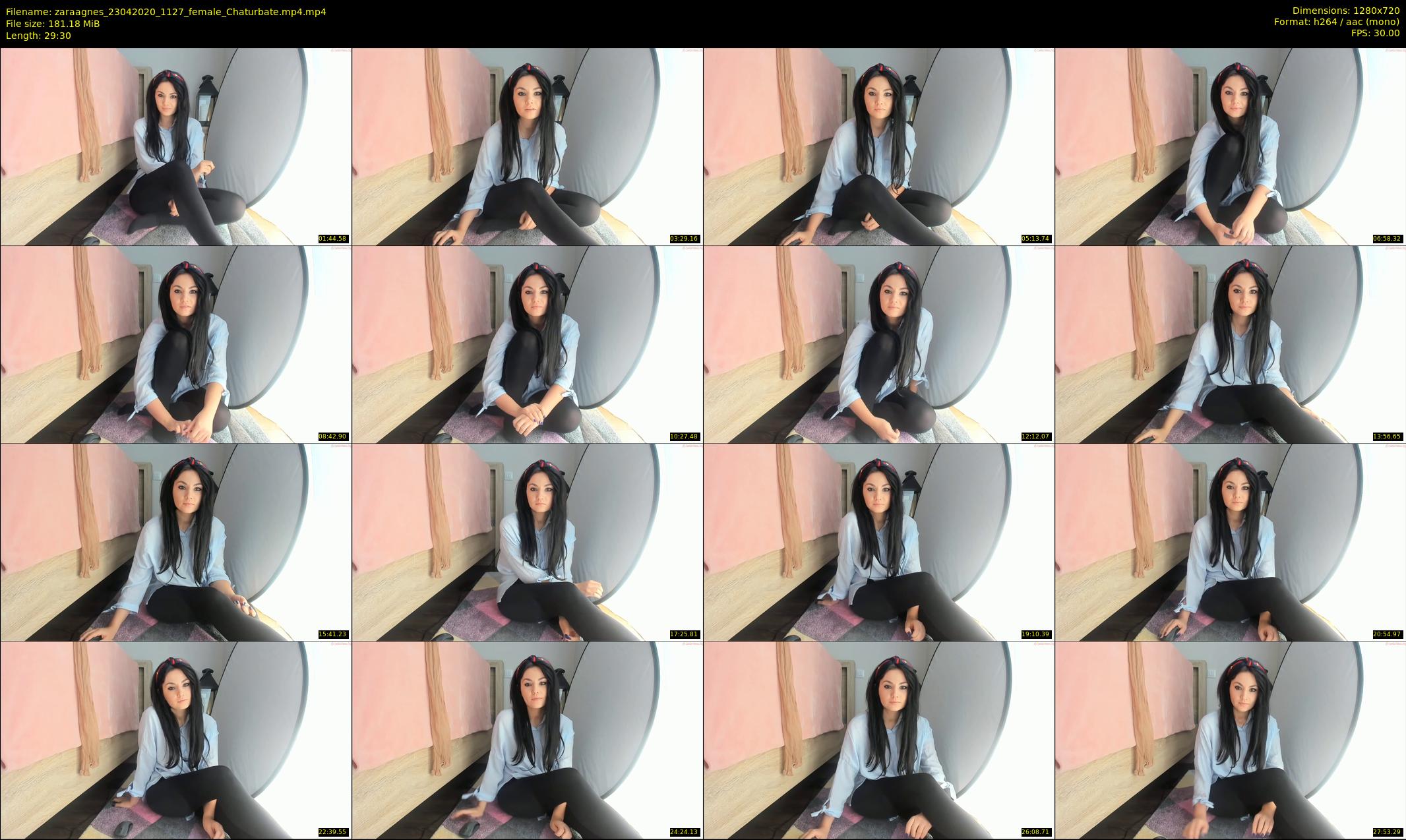 zaraagnes — 30 minute Chaturbate female cam show recording, 720p, Apr 23, 2020