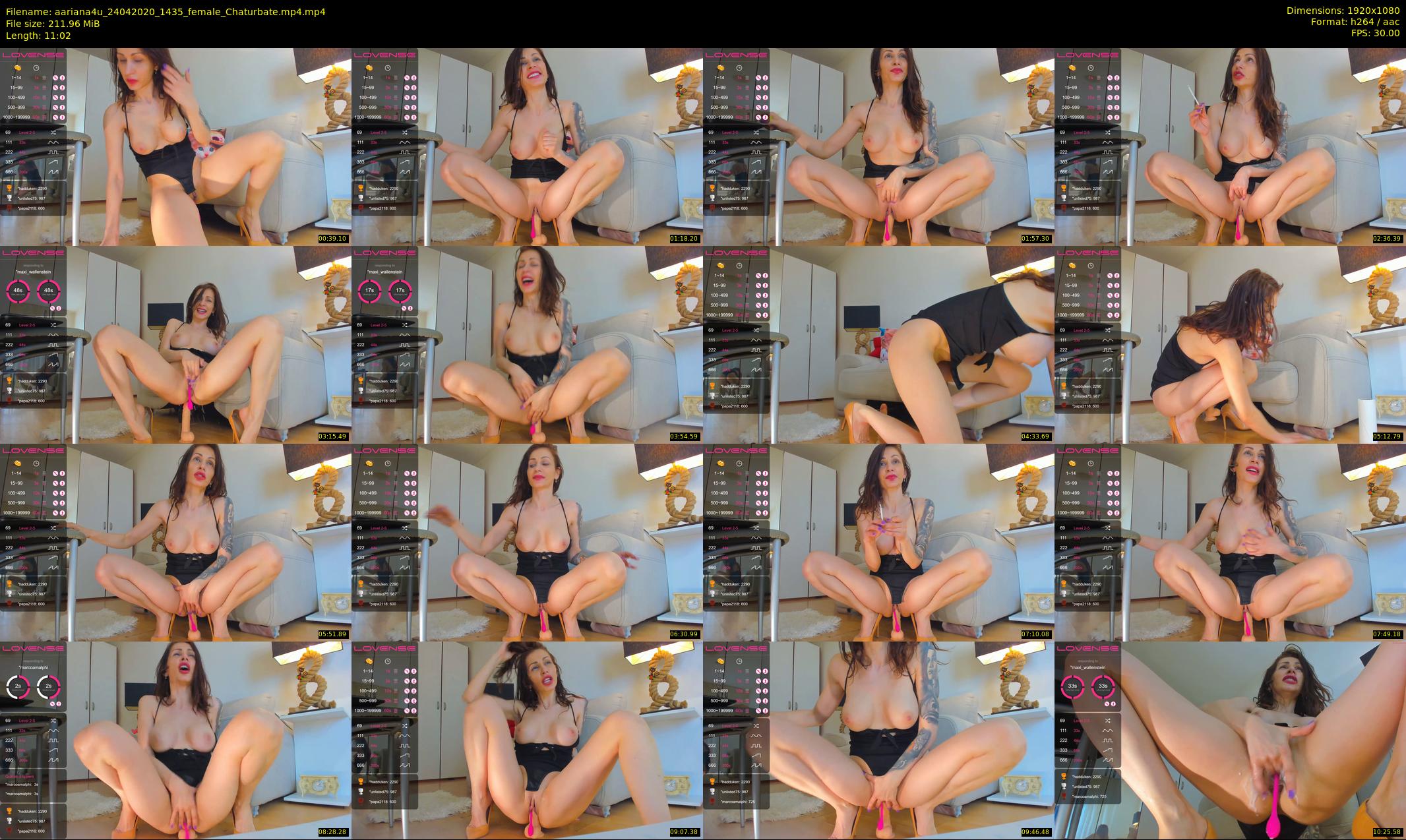 aariana4u — 12 minute Chaturbate female cam show recording, 1080p, Apr 24, 2020