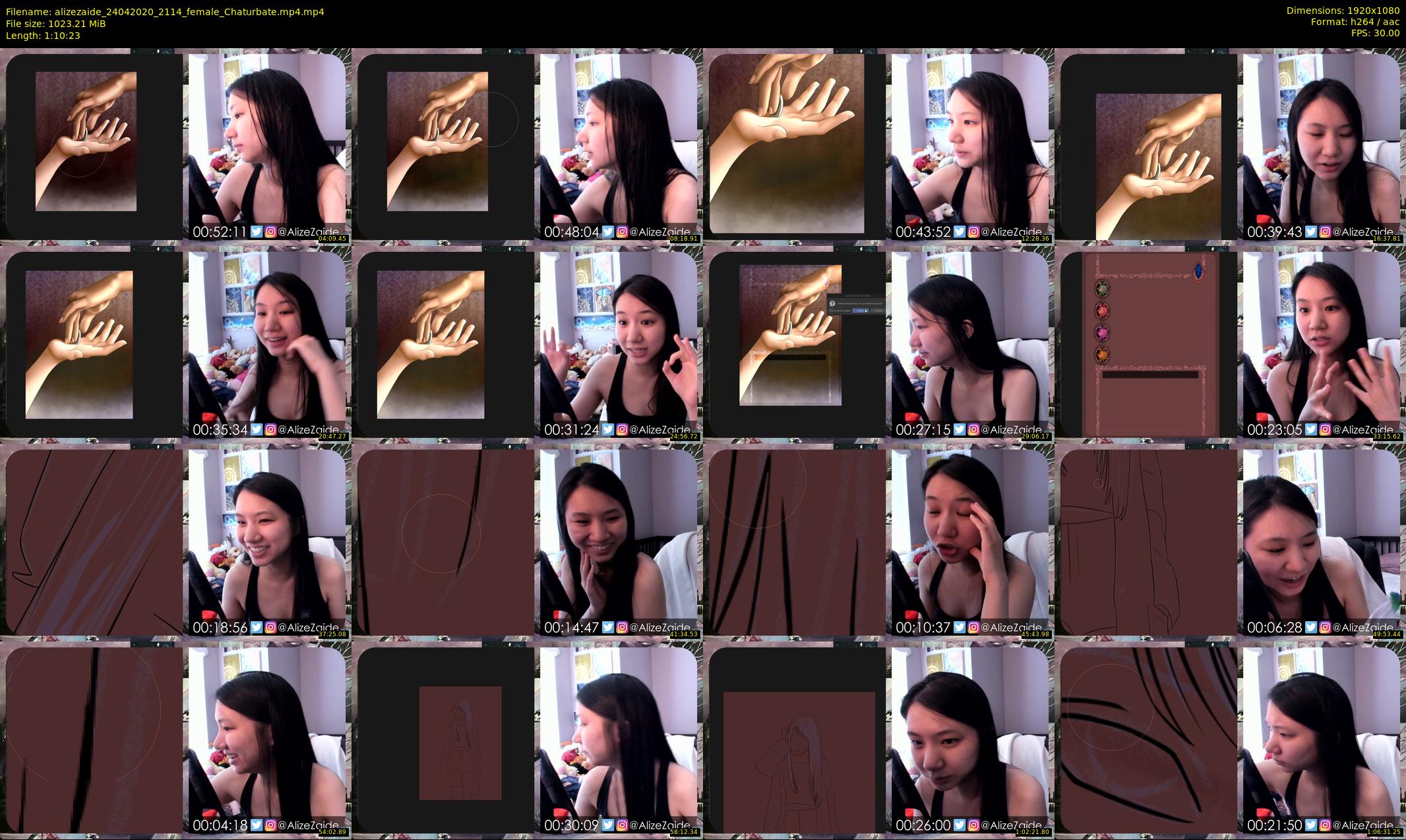 alizezaide — 71 minute Chaturbate female cam show recording, 1080p, Apr 24, 2020