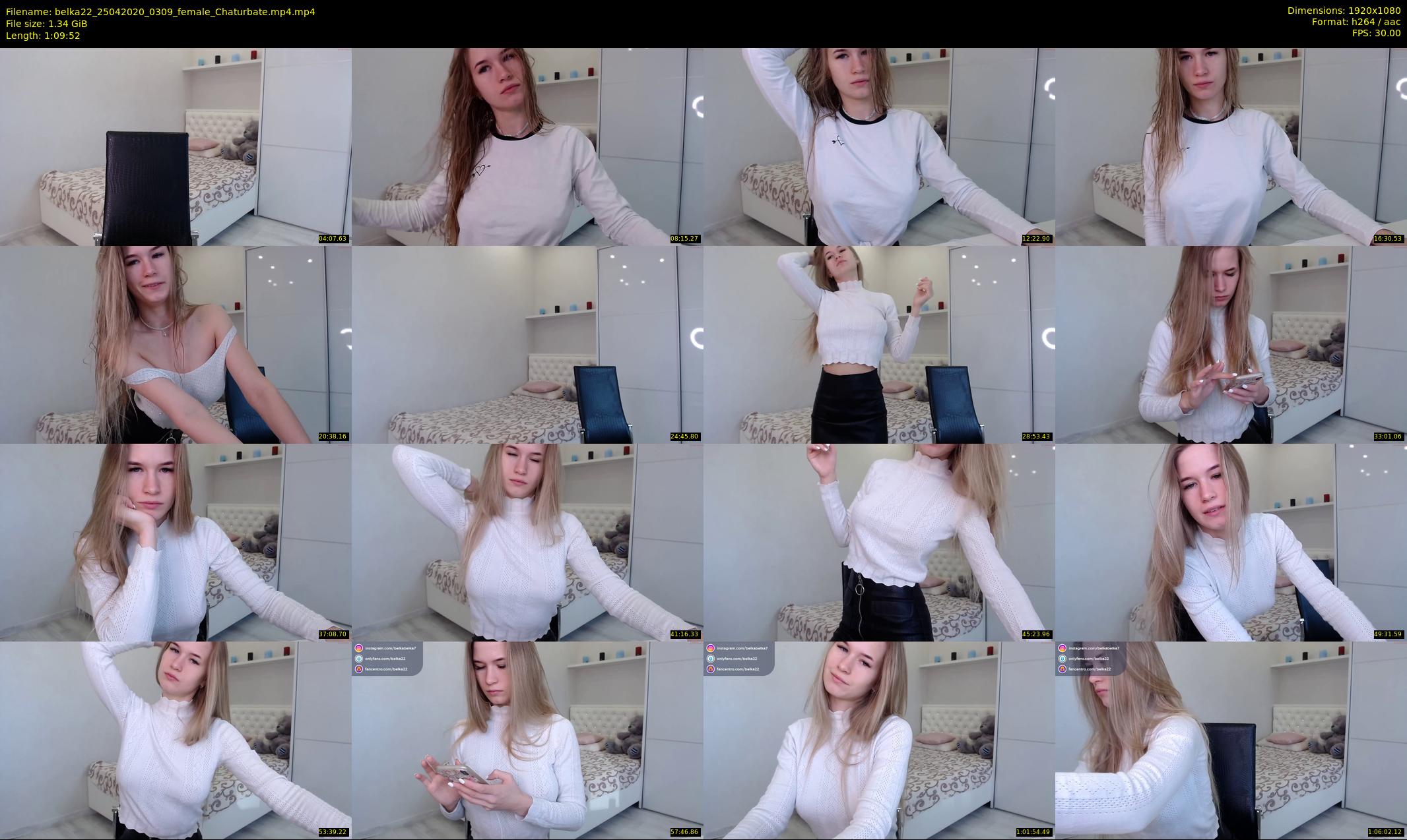 belka22 — 70 minute Chaturbate female cam show recording, 1080p, Apr 25, 2020