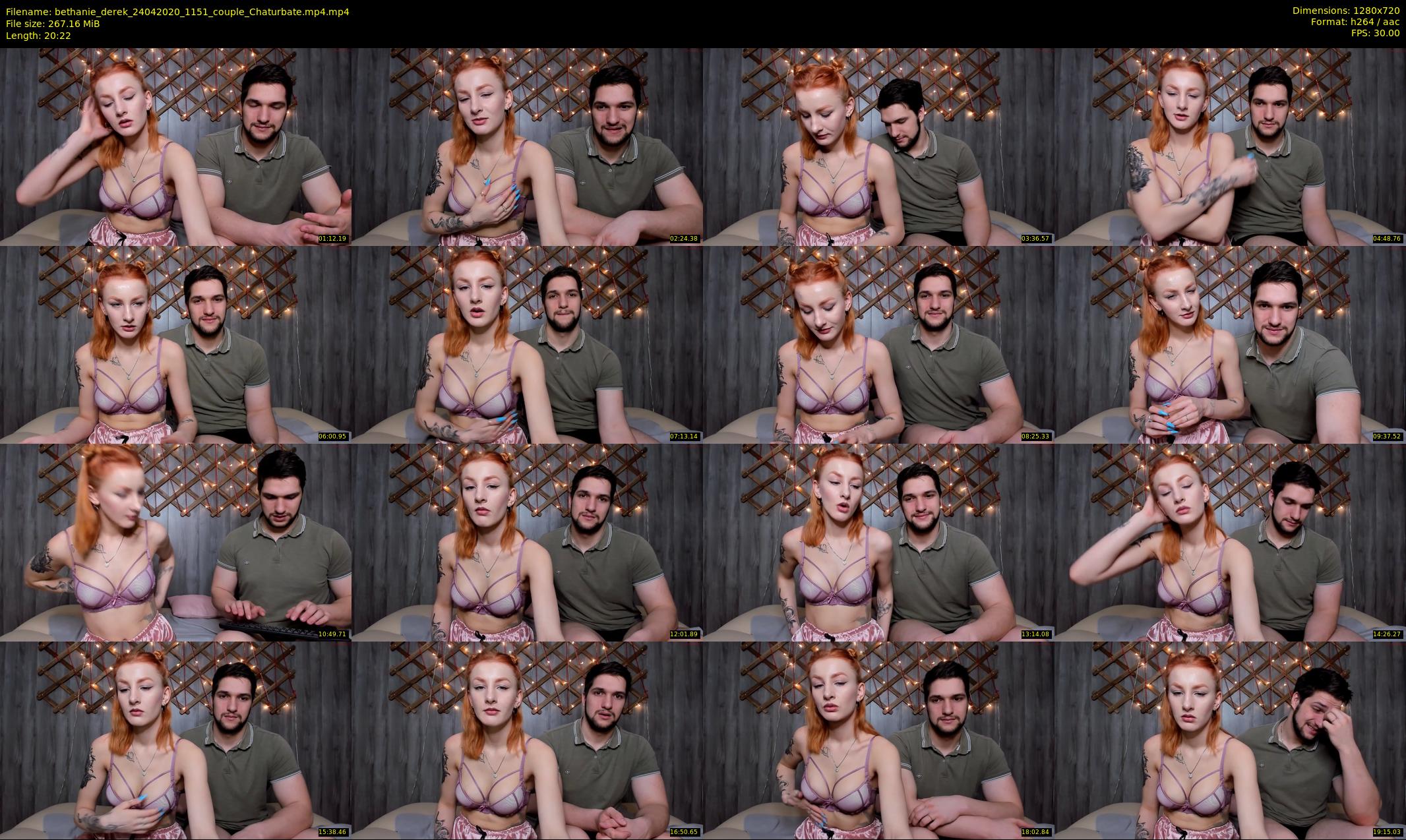 bethanie_derek — 21 minute Chaturbate couple cam show recording, 720p, Apr 24, 2020