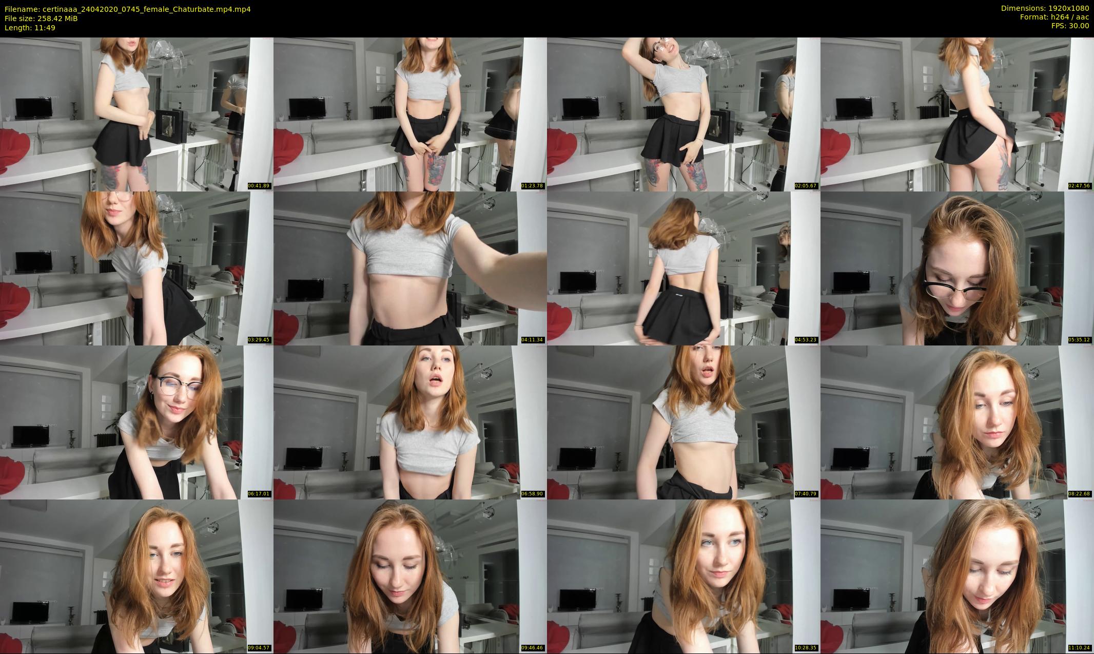 certinaaa — 12 minute Chaturbate female cam show recording, 1080p, Apr 24, 2020