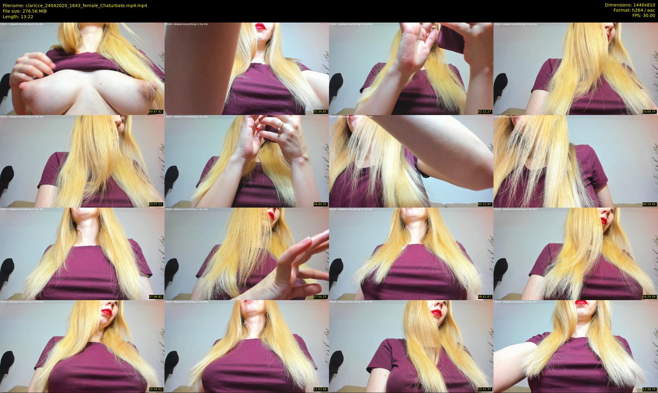 claricce — 14 minute Chaturbate female cam show recording, 720p, Apr 24, 2020