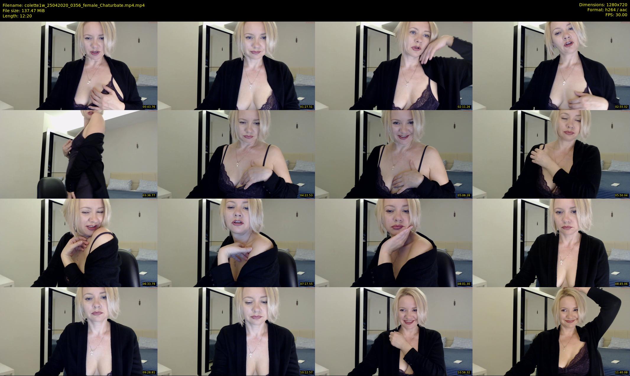 colette1w — 13 minute Chaturbate female cam show recording, 720p, Apr 25, 2020
