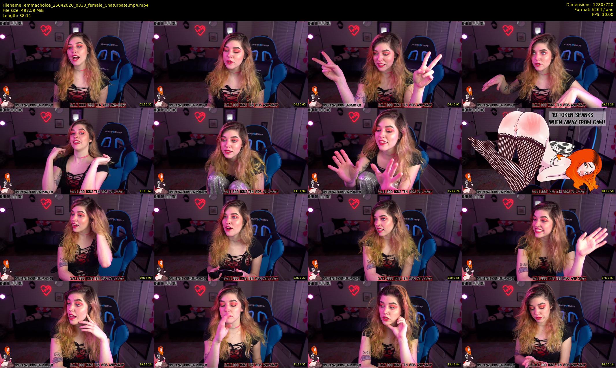 emmachoice — 39 minute Chaturbate female cam show recording, 720p, Apr 25, 2020