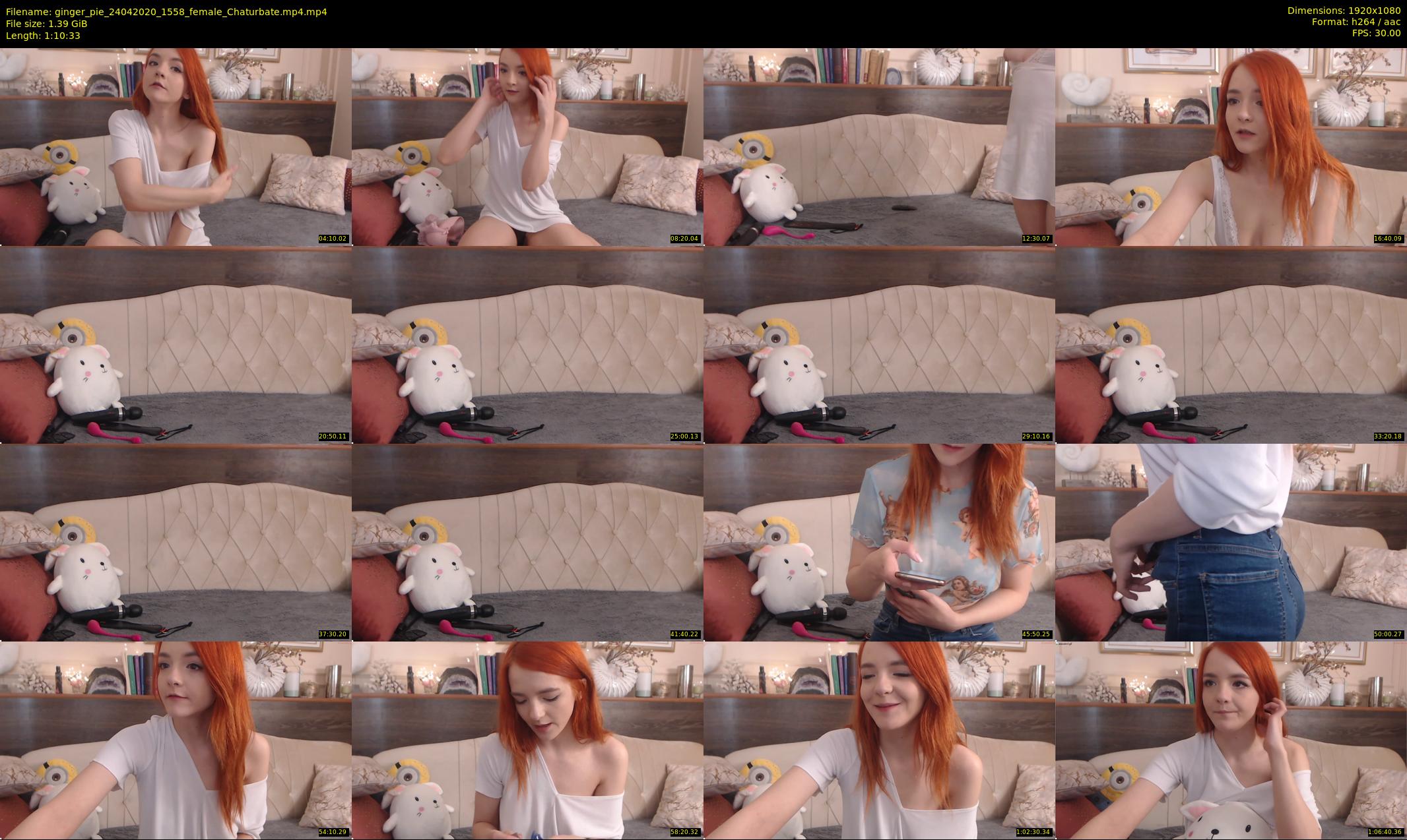 ginger_pie — 71 minute Chaturbate female cam show recording, 1080p, Apr 24, 2020