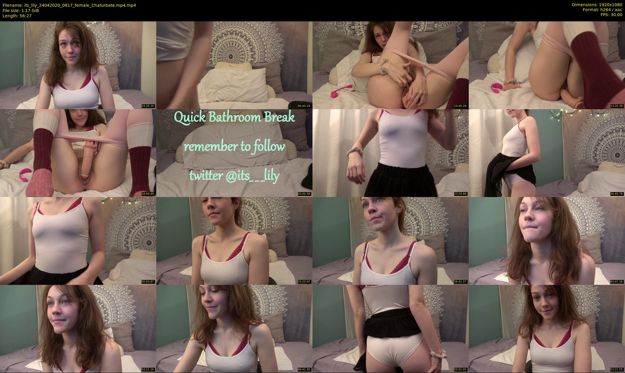 its_lily — 57 minute Chaturbate female cam show recording, 1080p, Apr 24, 2020