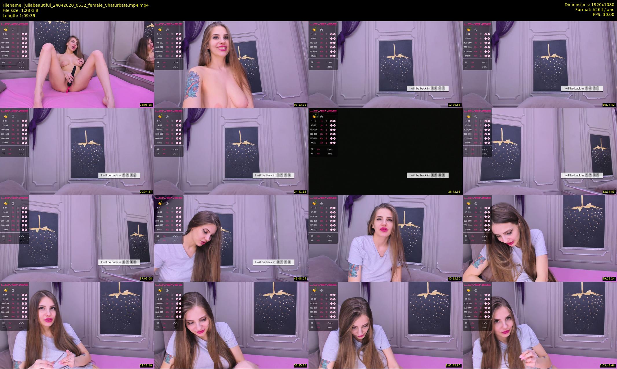 juliabeautiful — 70 minute Chaturbate female cam show recording, 1080p, Apr 24, 2020