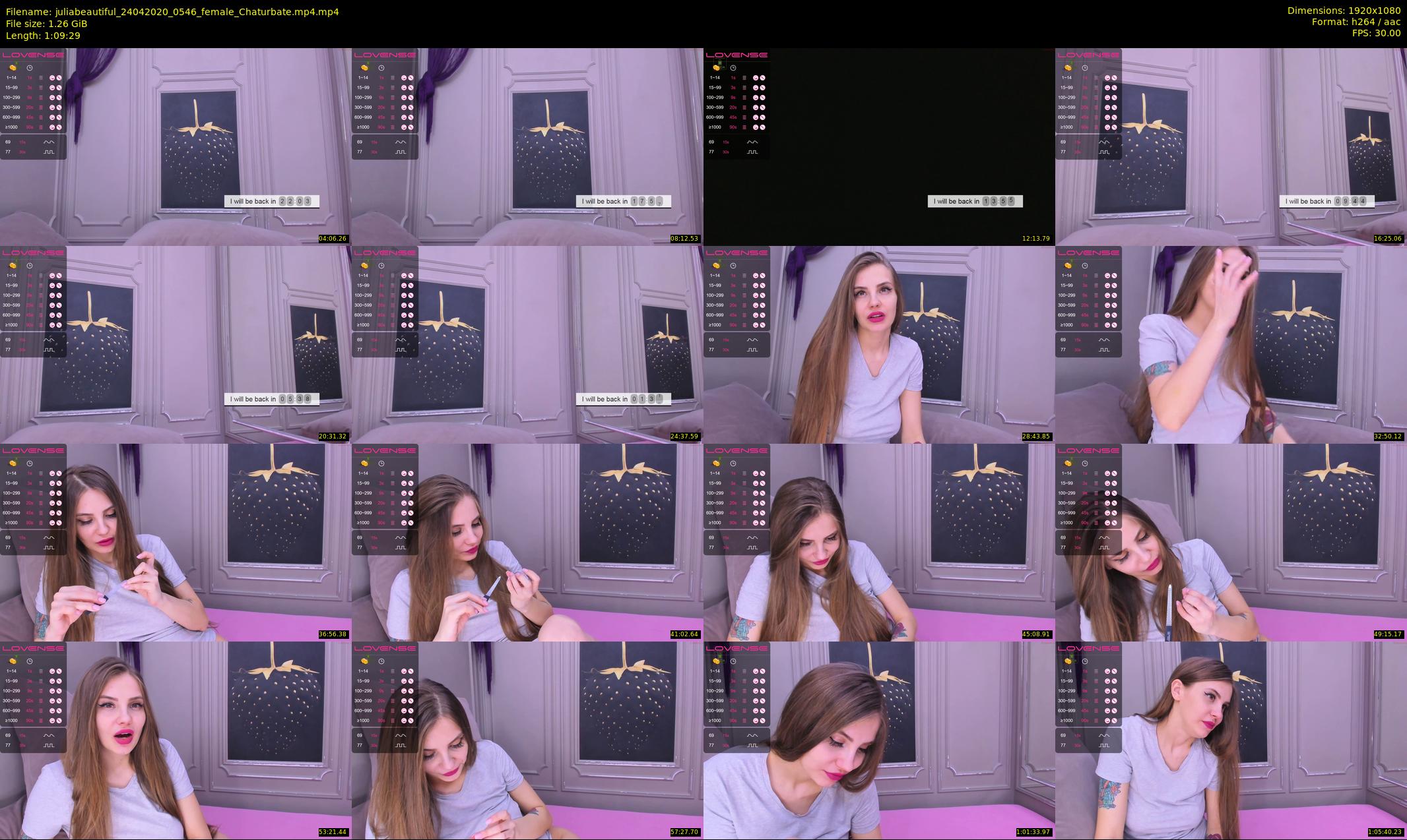 juliabeautiful — 70 minute Chaturbate female cam show recording, 1080p, Apr 24, 2020