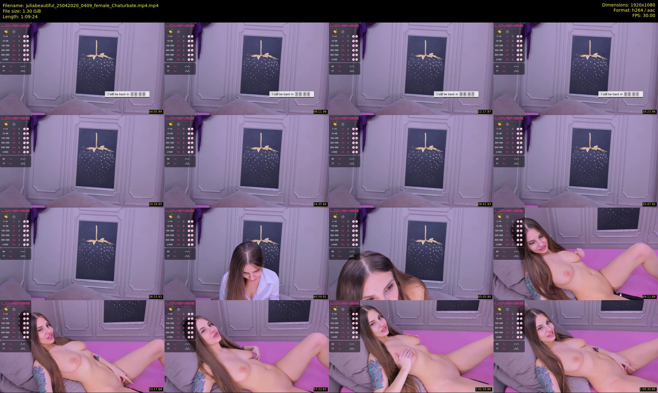 juliabeautiful — 70 minute Chaturbate female cam show recording, 1080p, Apr 25, 2020