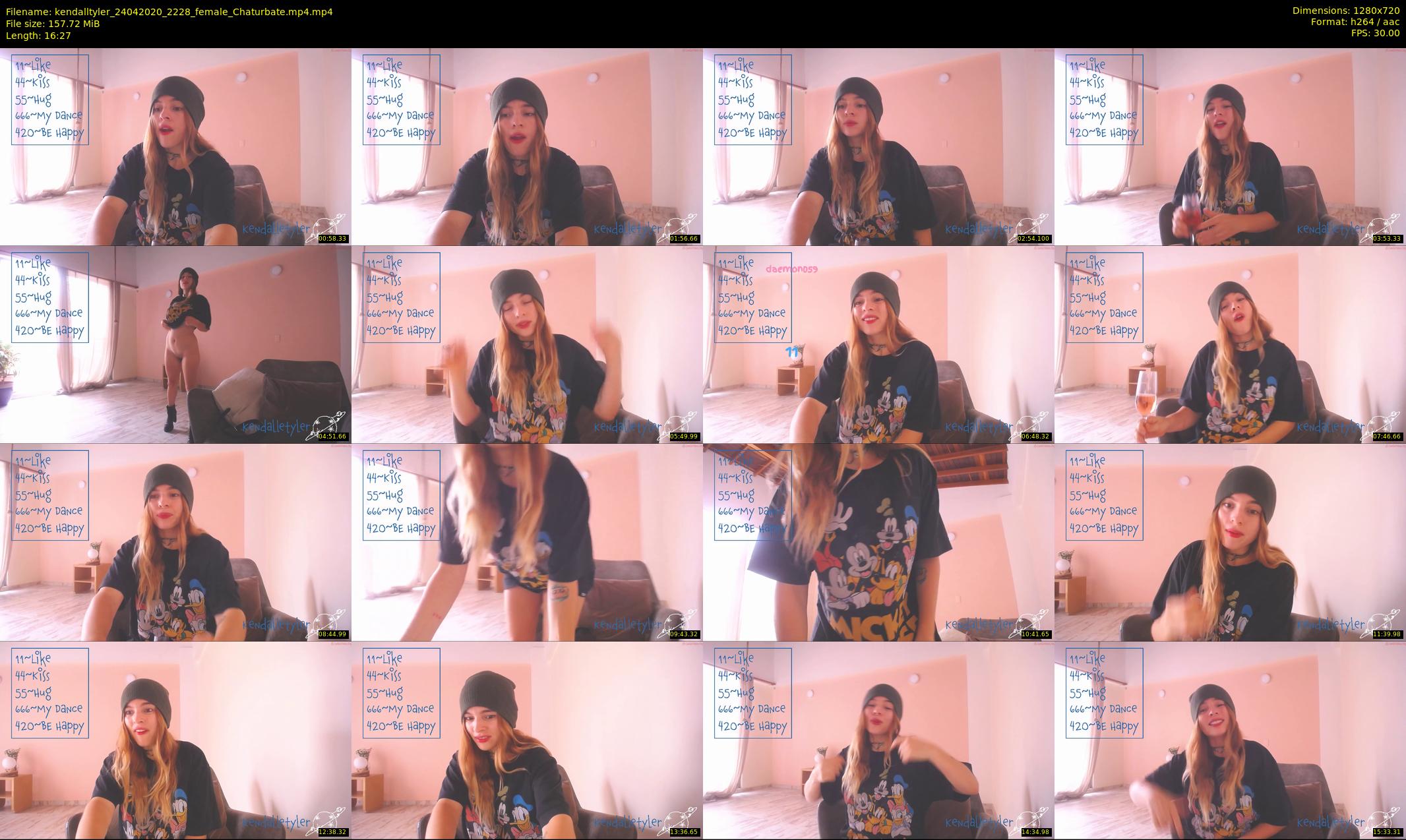 kendalltyler — 17 minute Chaturbate female cam show recording, 720p, Apr 24, 2020