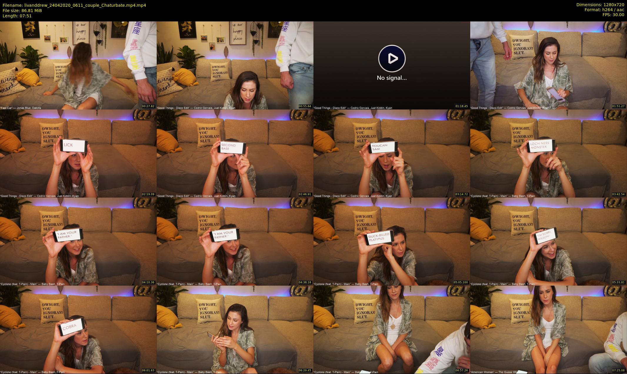 livanddrew — 8 minute Chaturbate couple cam show recording, 720p, Apr 24, 2020