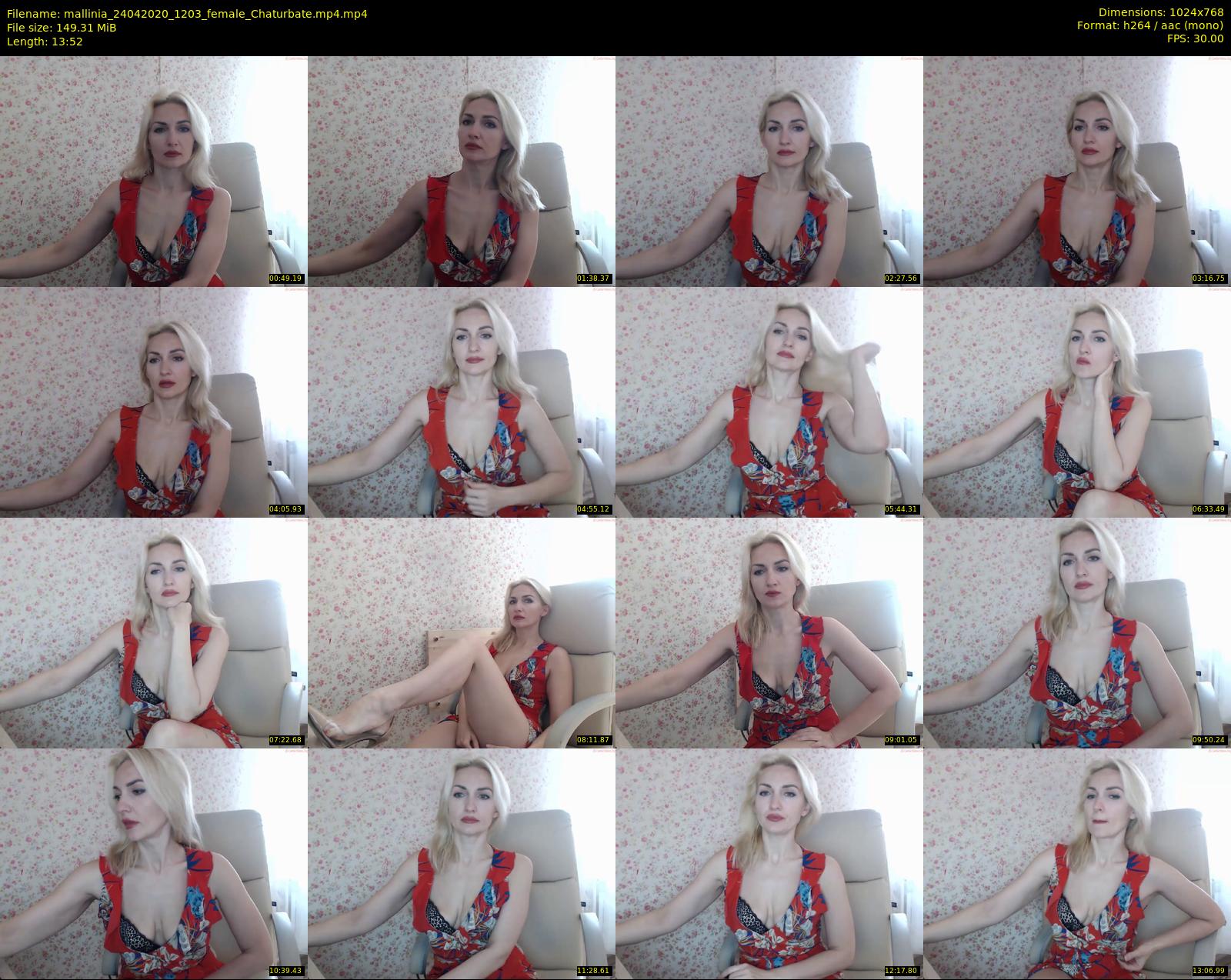 mallinia — 14 minute Chaturbate female cam show recording, 720p, Apr 24, 2020