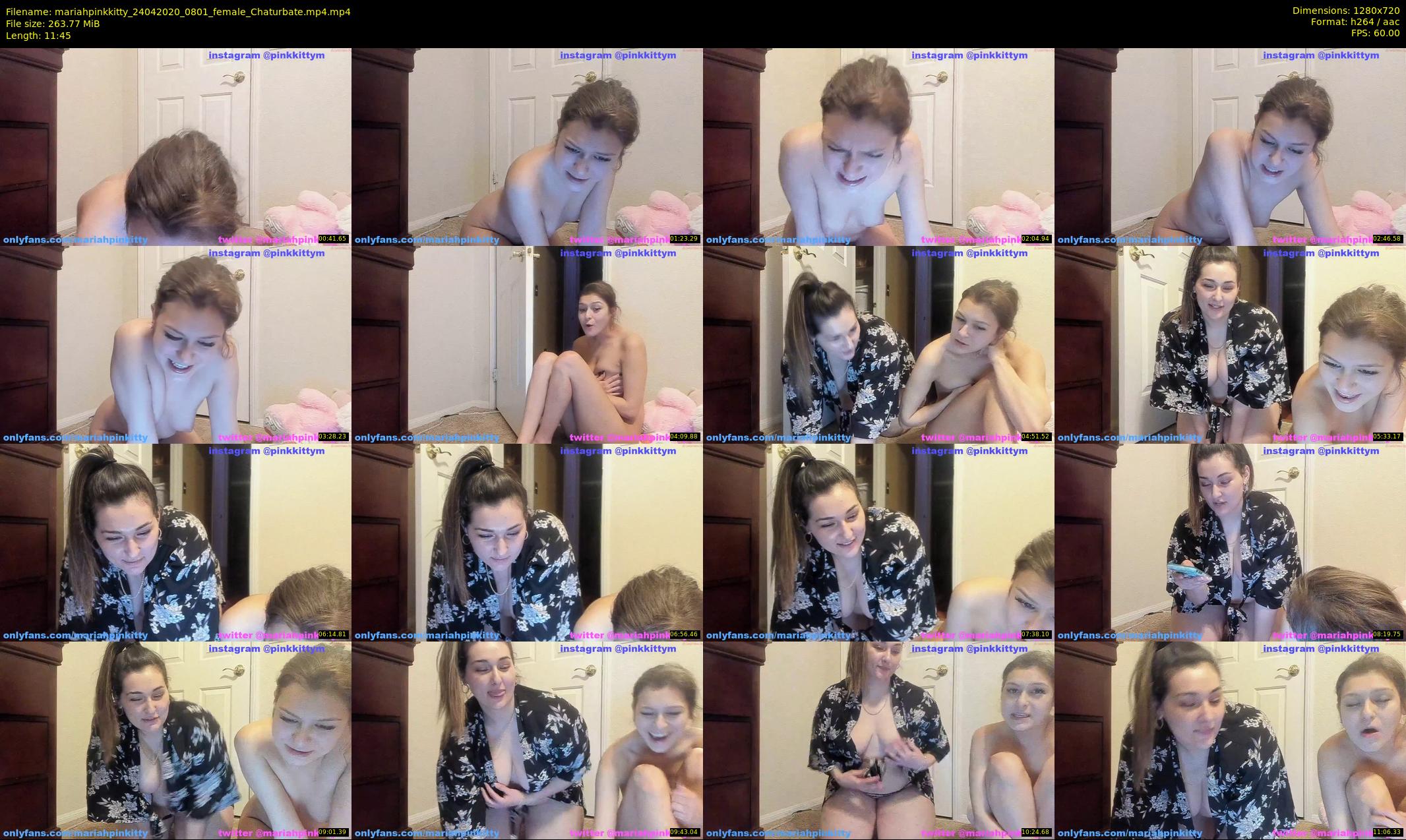 mariahpinkkitty — 12 minute Chaturbate female cam show recording, 720p, Apr 24, 2020