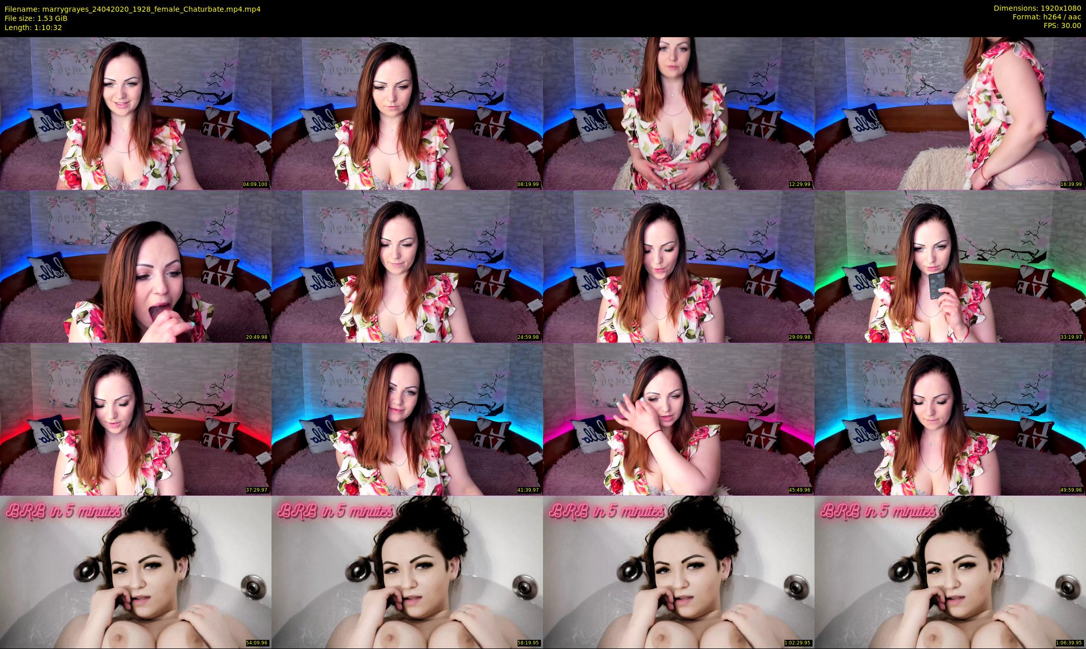marrygrayes — 71 minute Chaturbate female cam show recording, 1080p, Apr 24, 2020