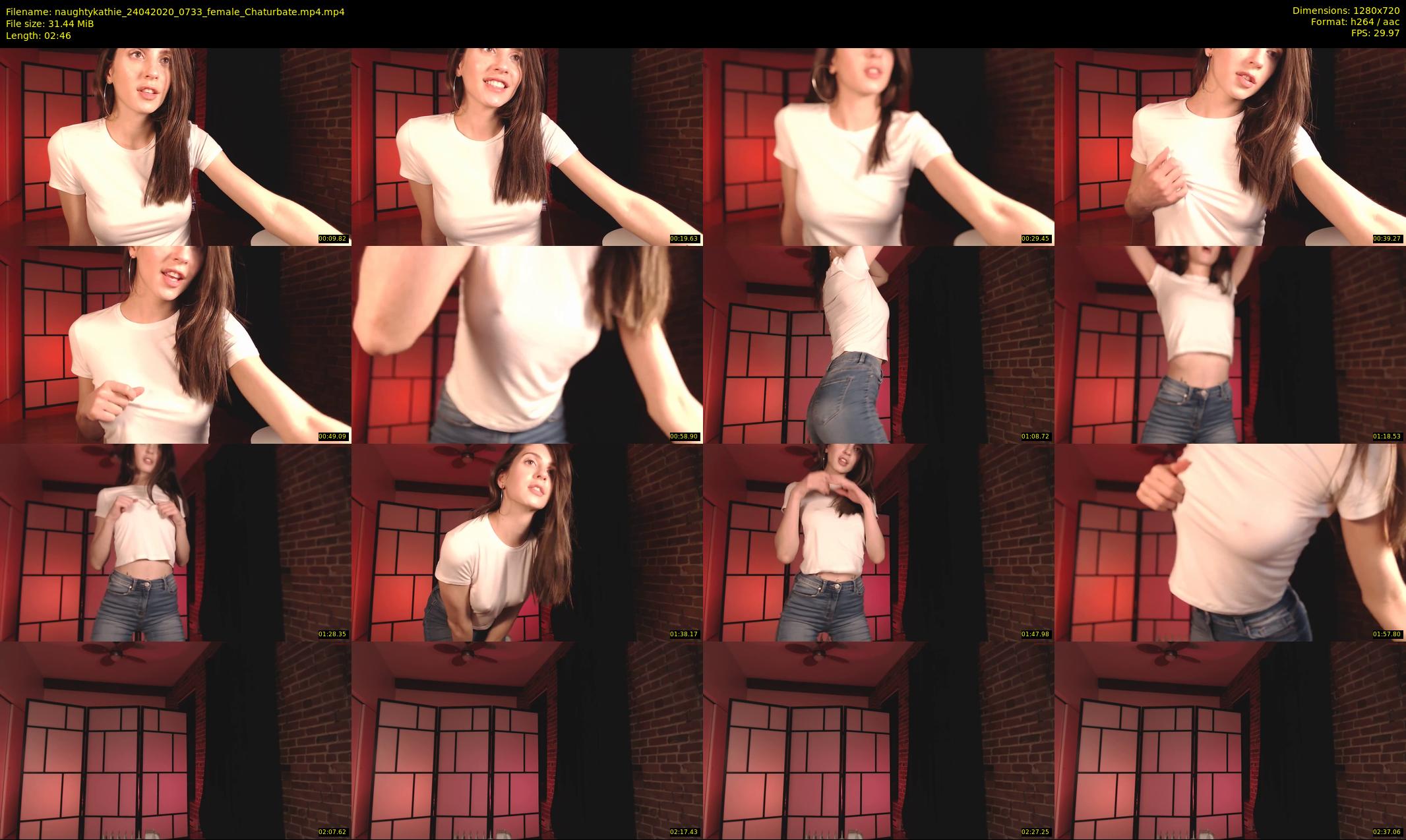 naughtykathie — 3 minute Chaturbate female cam show recording, 720p, Apr 24, 2020