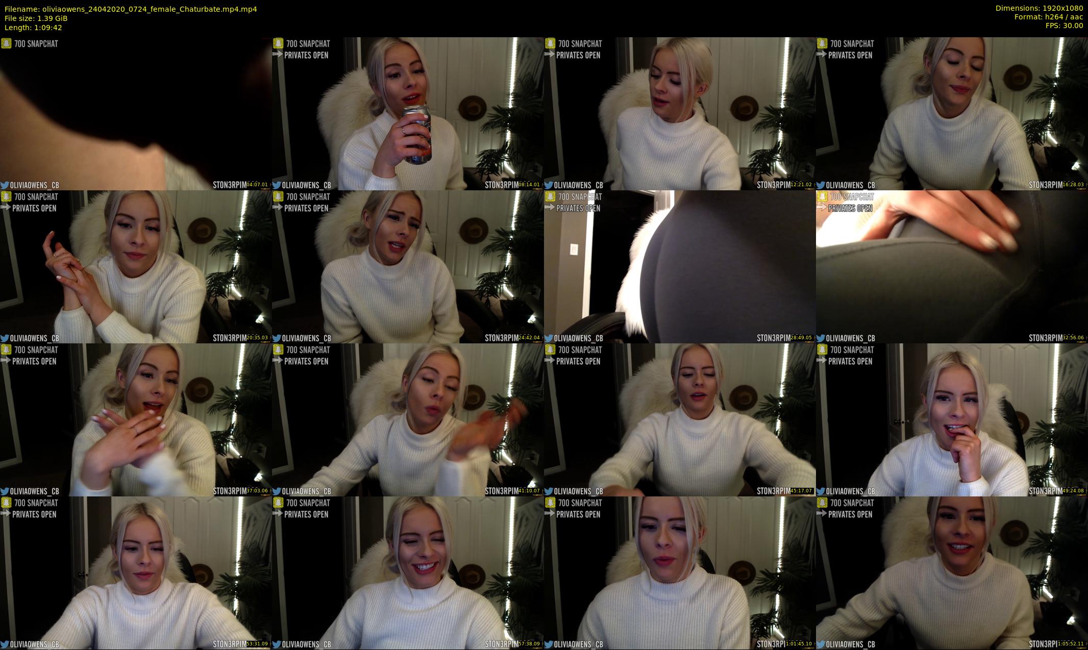 oliviaowens — 70 minute Chaturbate female cam show recording, 1080p, Apr 24, 2020