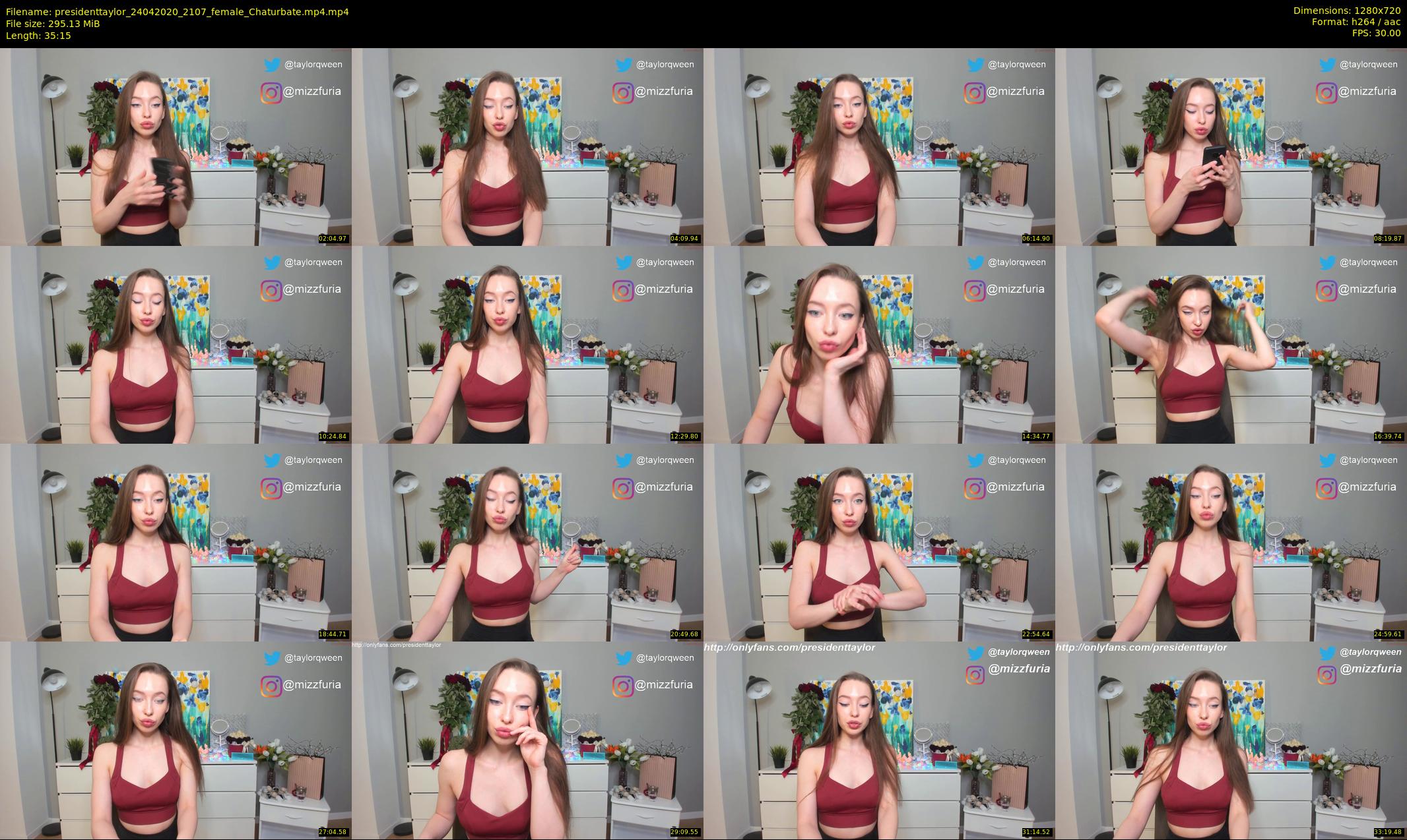 presidenttaylor — 36 minute Chaturbate female cam show recording, 720p, Apr 24, 2020