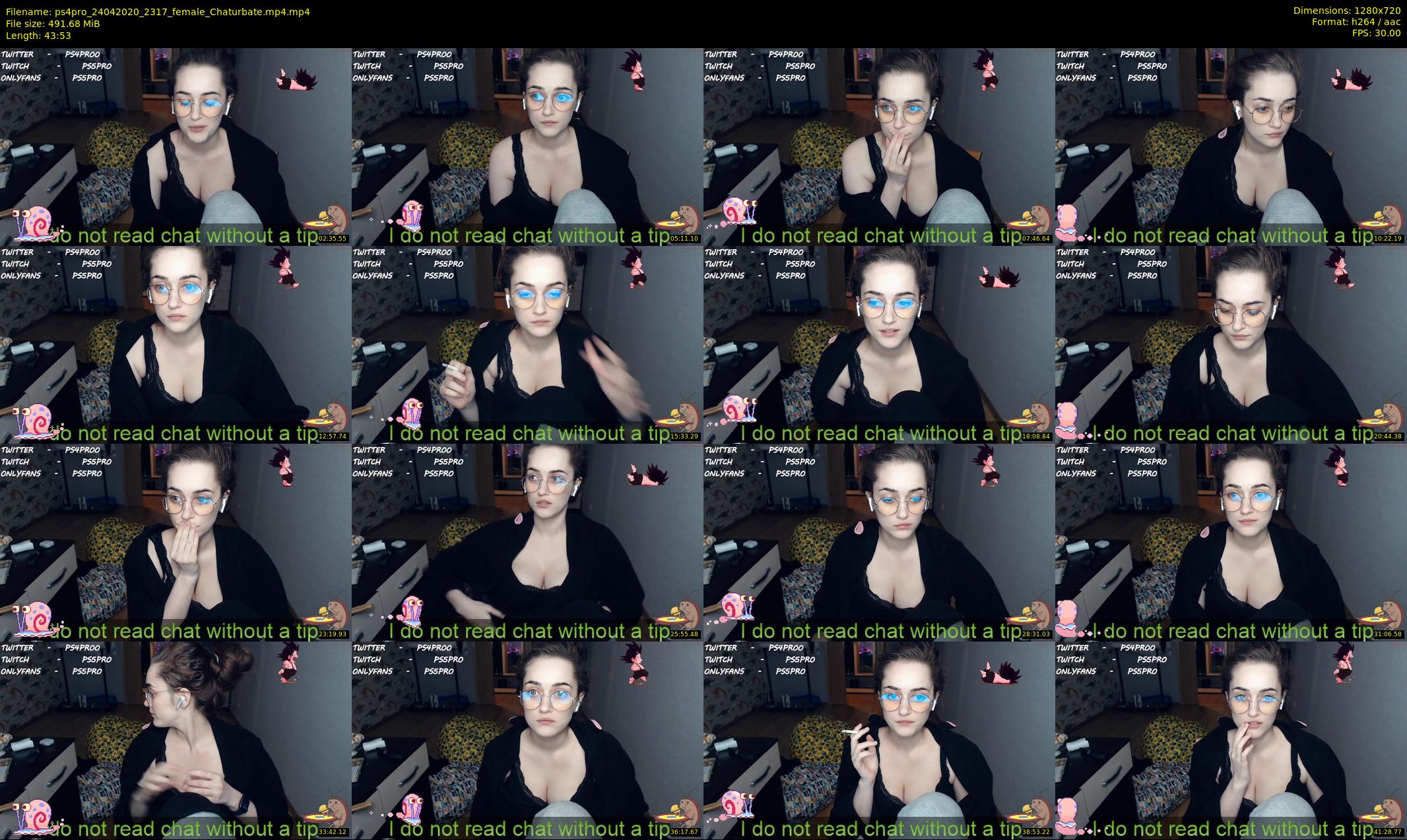 ps4pro — 44 minute Chaturbate female cam show recording, 720p, Apr 24, 2020
