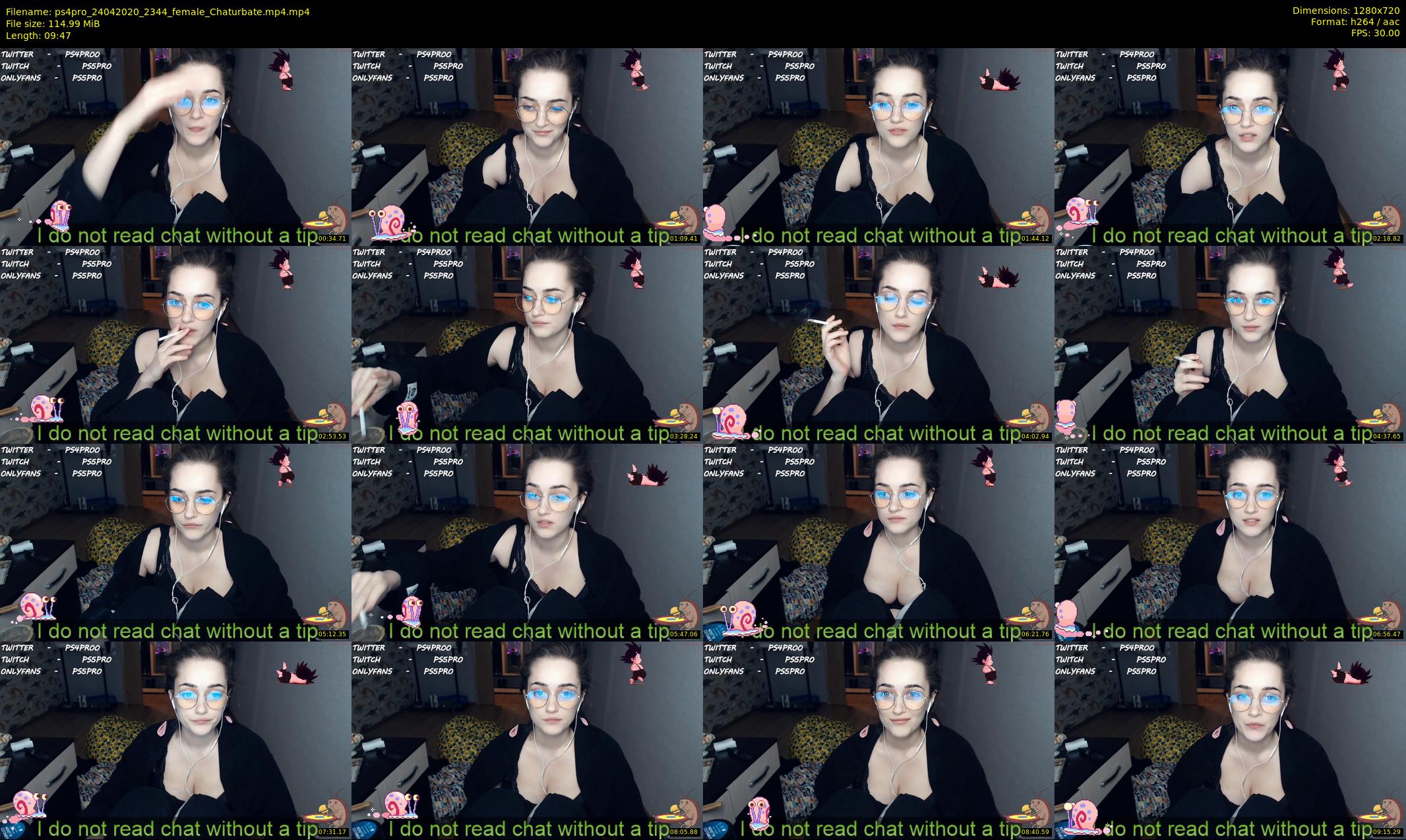 ps4pro — 10 minute Chaturbate female cam show recording, 720p, Apr 24, 2020