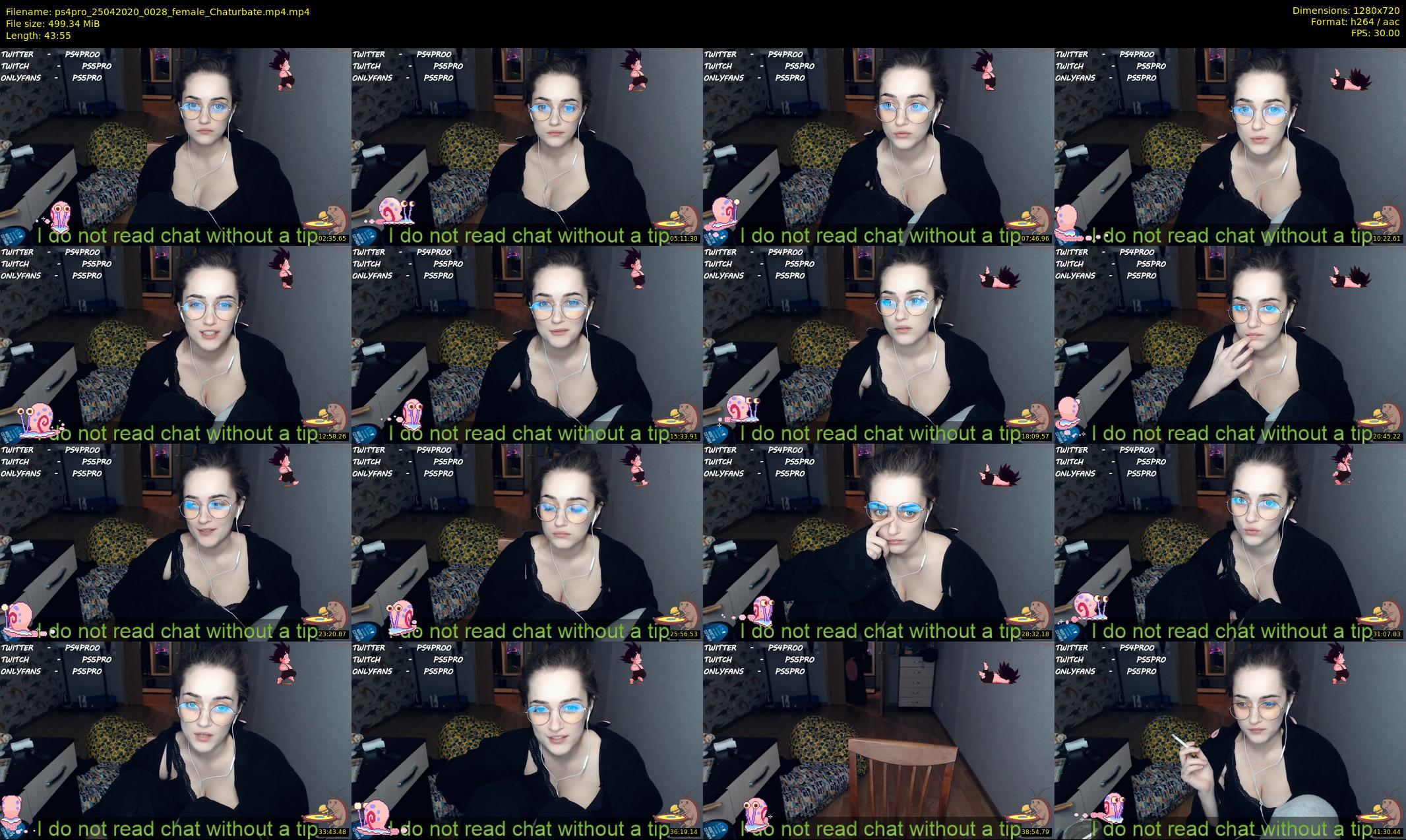 ps4pro — 44 minute Chaturbate female cam show recording, 720p, Apr 25, 2020