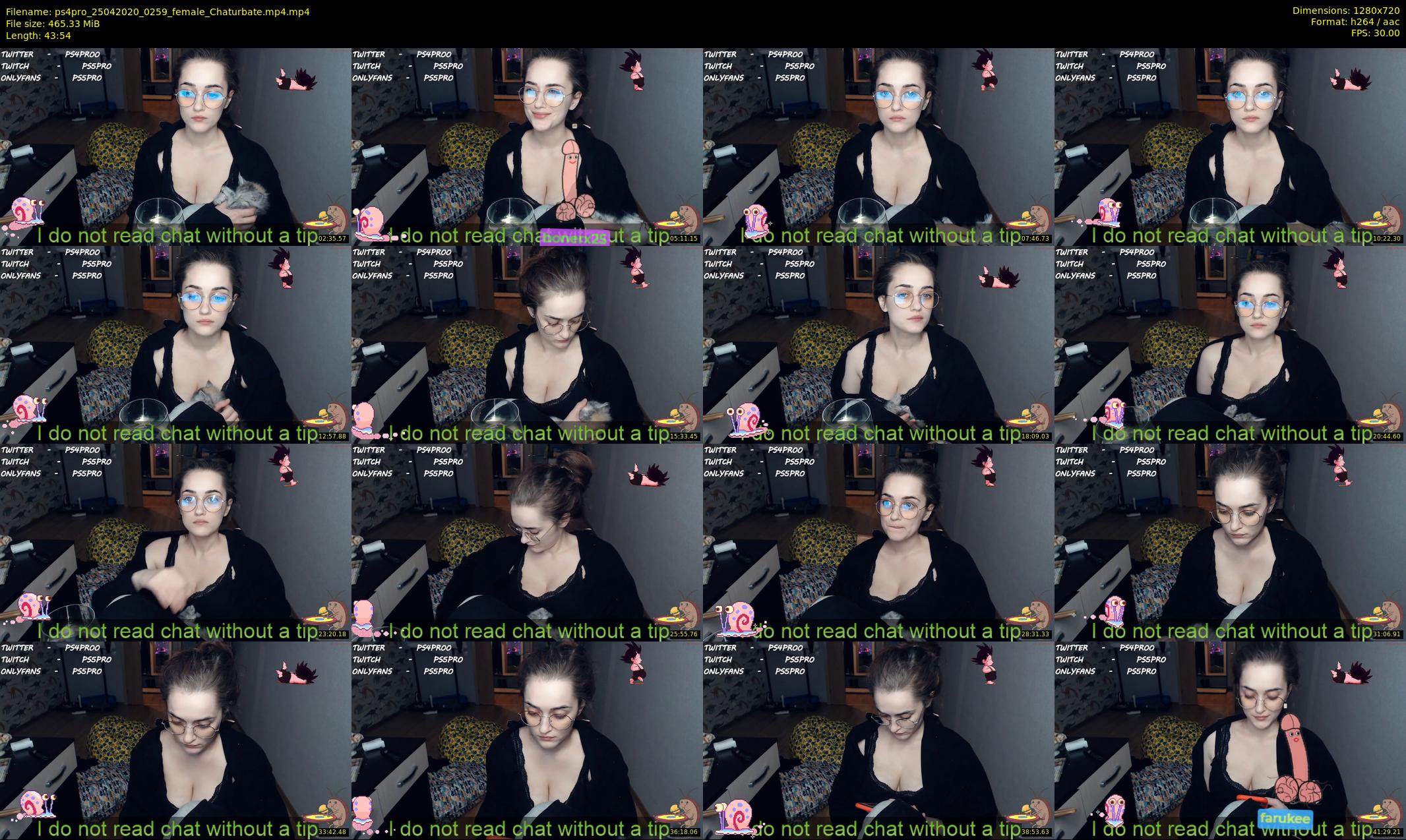 ps4pro — 44 minute Chaturbate female cam show recording, 720p, Apr 25, 2020