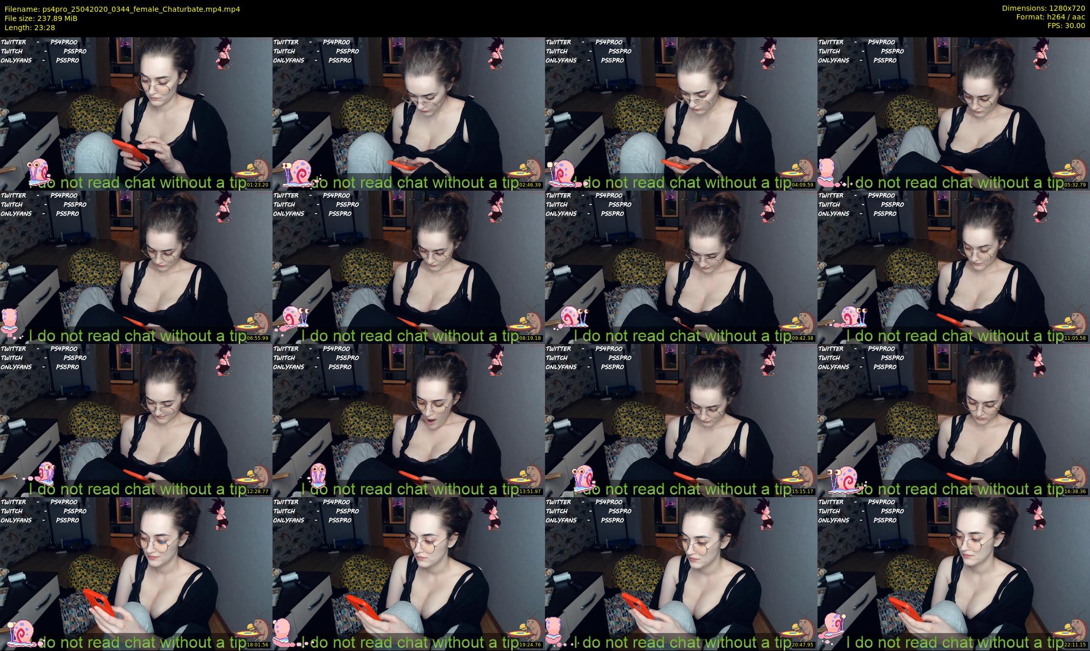 ps4pro — 24 minute Chaturbate female cam show recording, 720p, Apr 25, 2020