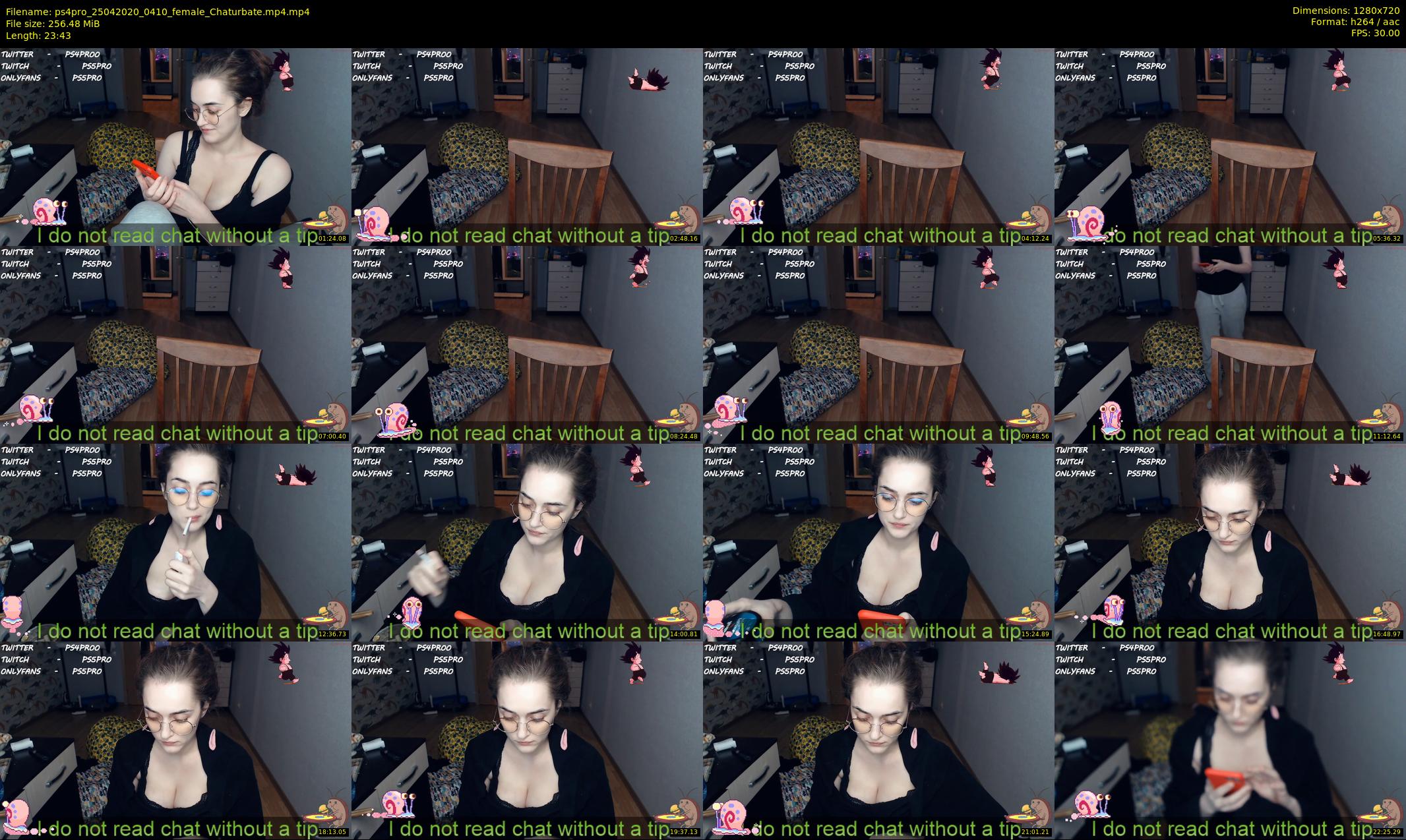 ps4pro — 24 minute Chaturbate female cam show recording, 720p, Apr 25, 2020